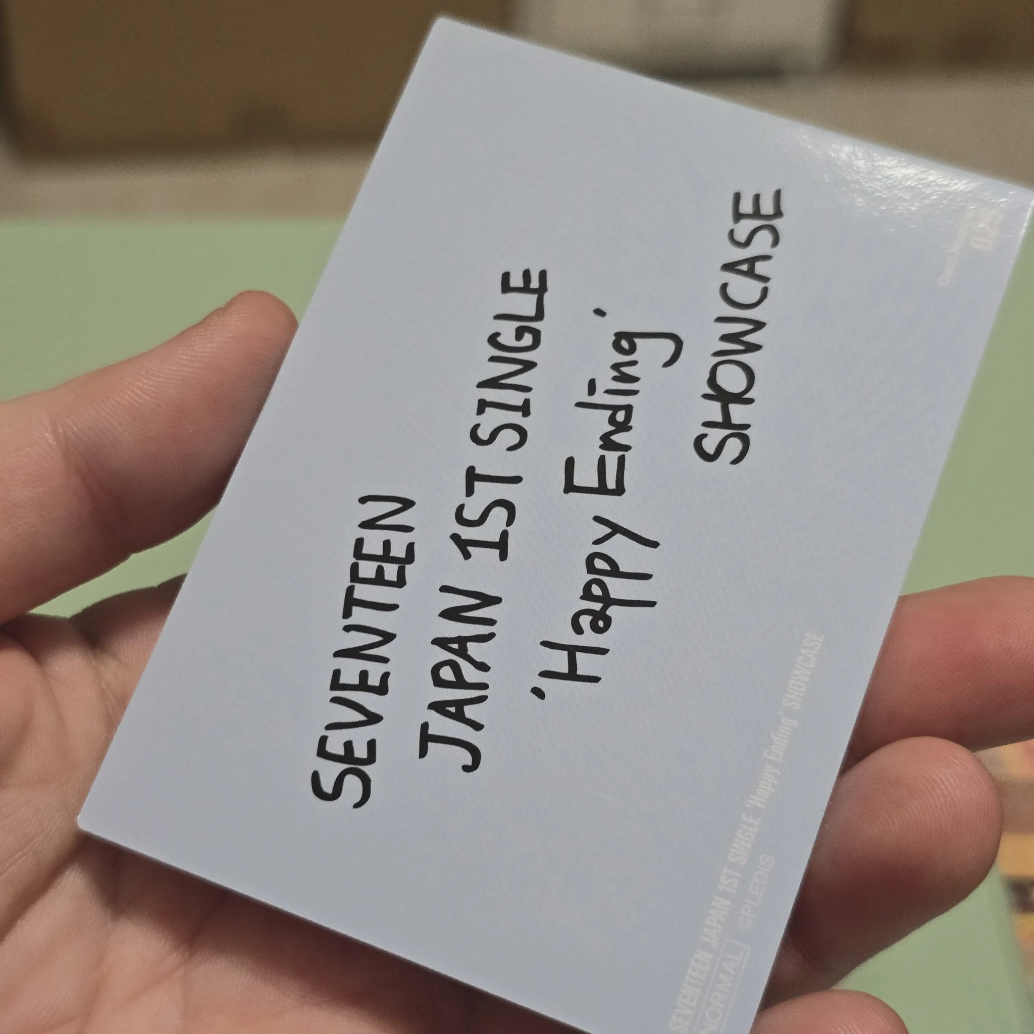SEVENTEEN Seungkwan SEVENTEEN - Seungkwan - HAPPY ENDING SHOWCASE Event trading card listing photo 2