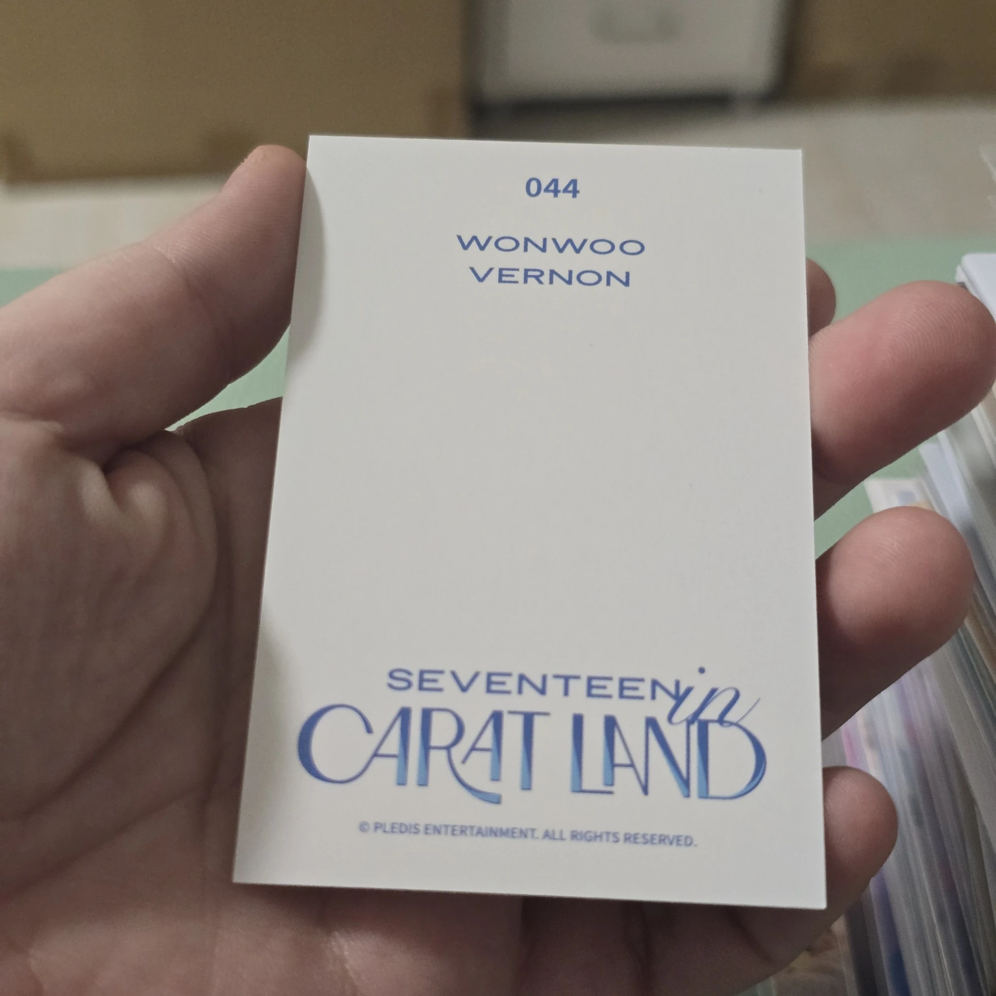 SEVENTEEN SEVENTEEN - Vernon & Wonwoo - 2021 5TH SVT IN CARAT LAND Event merch photocard trading card listing photo 2