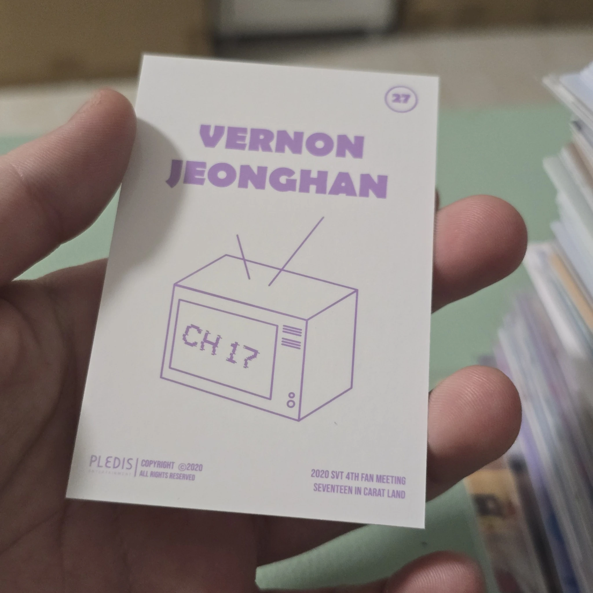 SEVENTEEN SEVENTEEN - Jeonghan & Vernon - 2020 4TH SVT IN CARATLAND  Event trading card listing photo 2