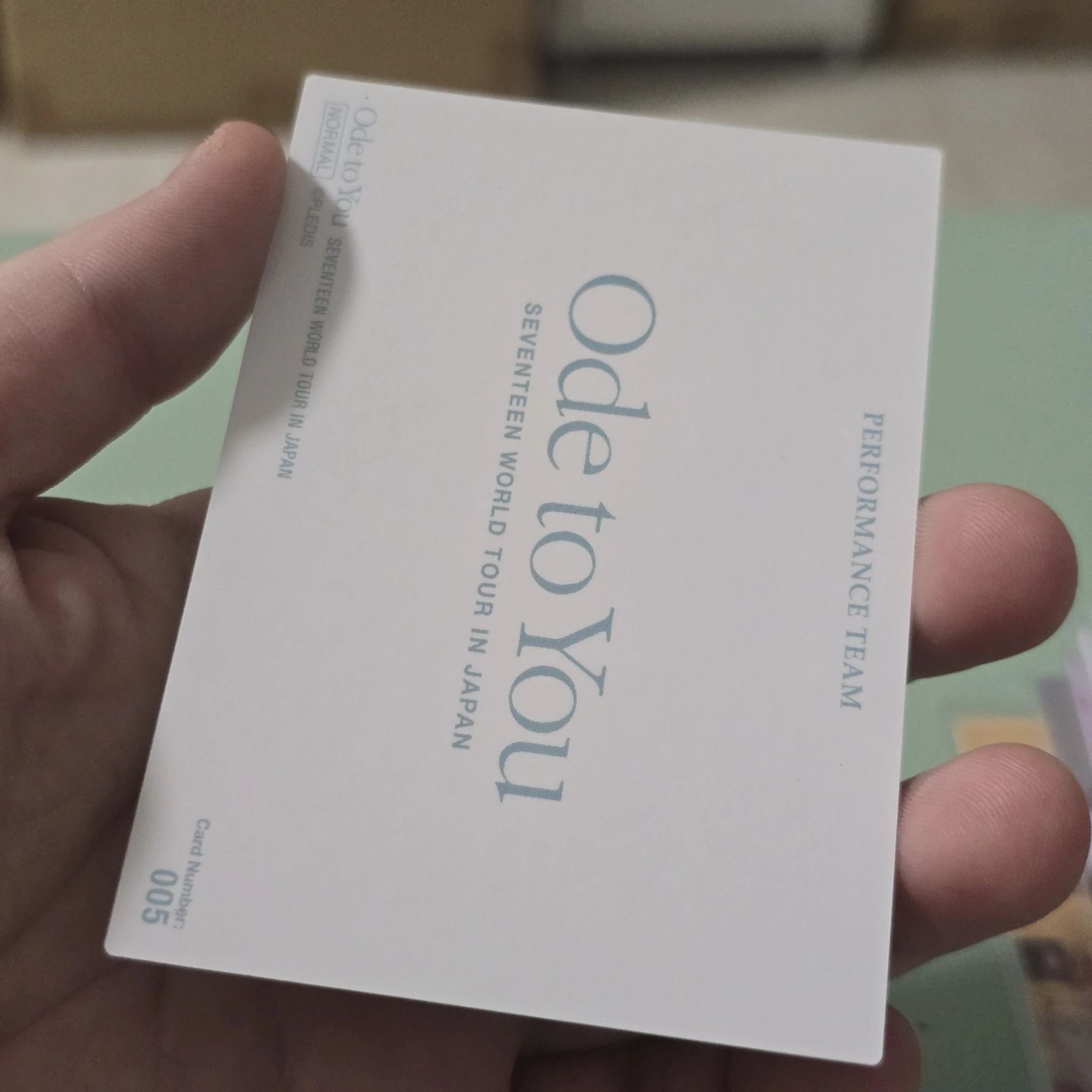 SEVENTEEN SEVENTEEN - Hoshi & Jun & Dino - [ODE TO YOU] TOUR Event trading card merch photocard japan listing photo 2