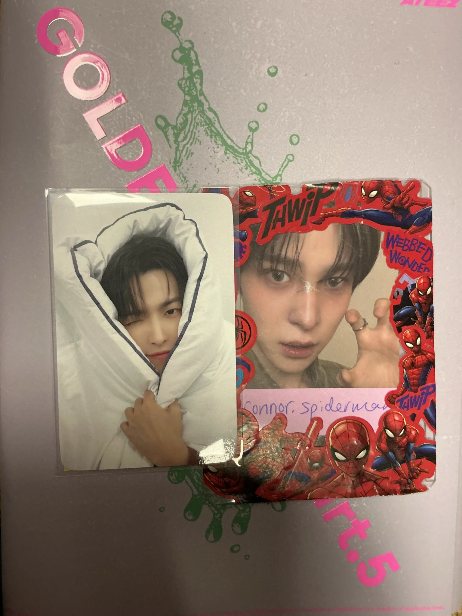 ATEEZ Hongjoong ATEEZ - Hongjoong - Golden Hour : Part.2 Album pob (pre-order benefit) target exclusive barnes & noble exclusive makestar lucky draw fromm store jump up musicart (music art) listing photo 2