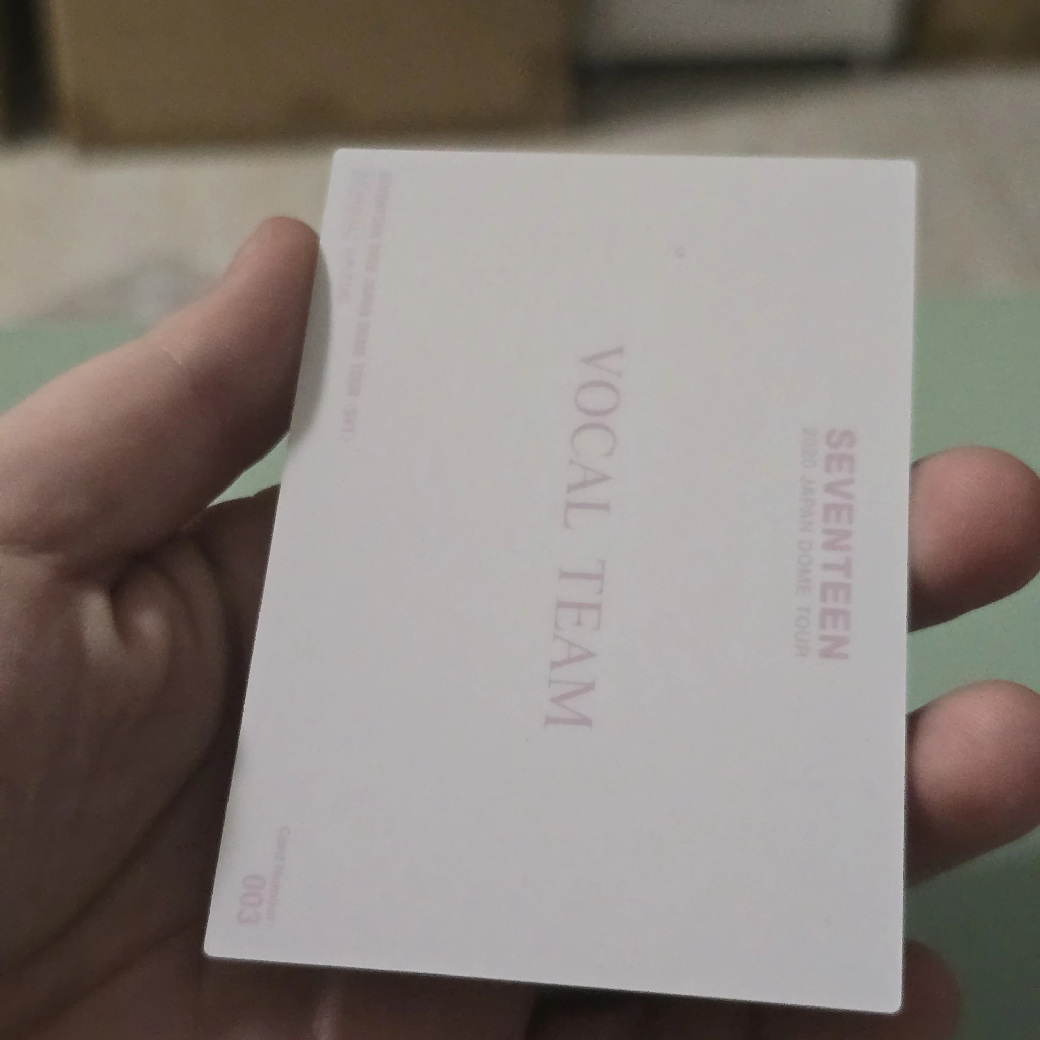 SEVENTEEN SEVENTEEN - Jeonghan & Joshua & Woozi - 2020 JAPAN DOME TOUR Event japan tour merch merch photocard trading card horizontal listing photo 2