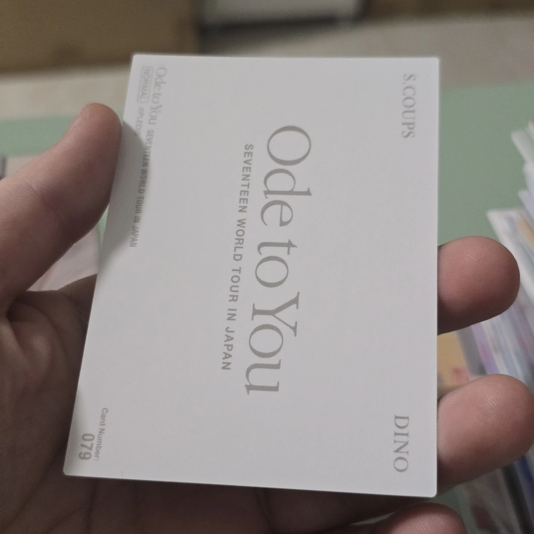SEVENTEEN SEVENTEEN - S.Coups & Dino - [ODE TO YOU] TOUR Event unit japan trading card merch photocard listing photo 2