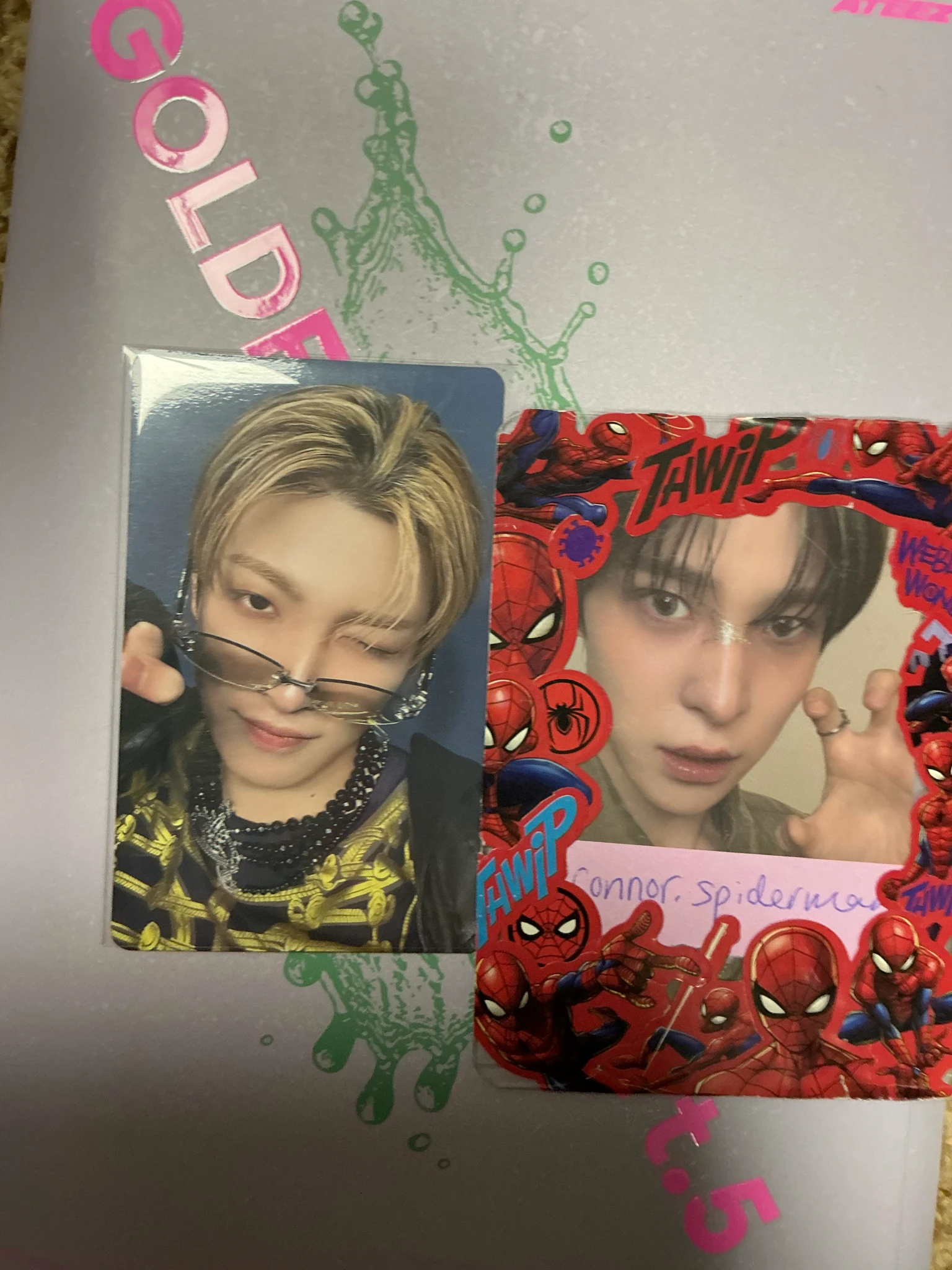 ATEEZ Hongjoong ATEEZ - Hongjoong - GOLDEN HOUR : Part.4 Album jpfc (japan fanclub) pob (pre-order benefit) listing photo 2