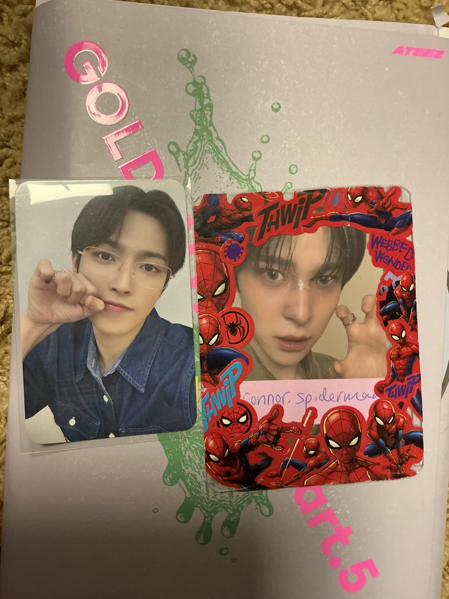 ATEEZ Hongjoong ATEEZ - Hongjoong - Golden Hour : Part.2 Album hello82 musicart (music art) minirecord shop fanplee fromm store soundwave lucky draw postcard listing photo 2