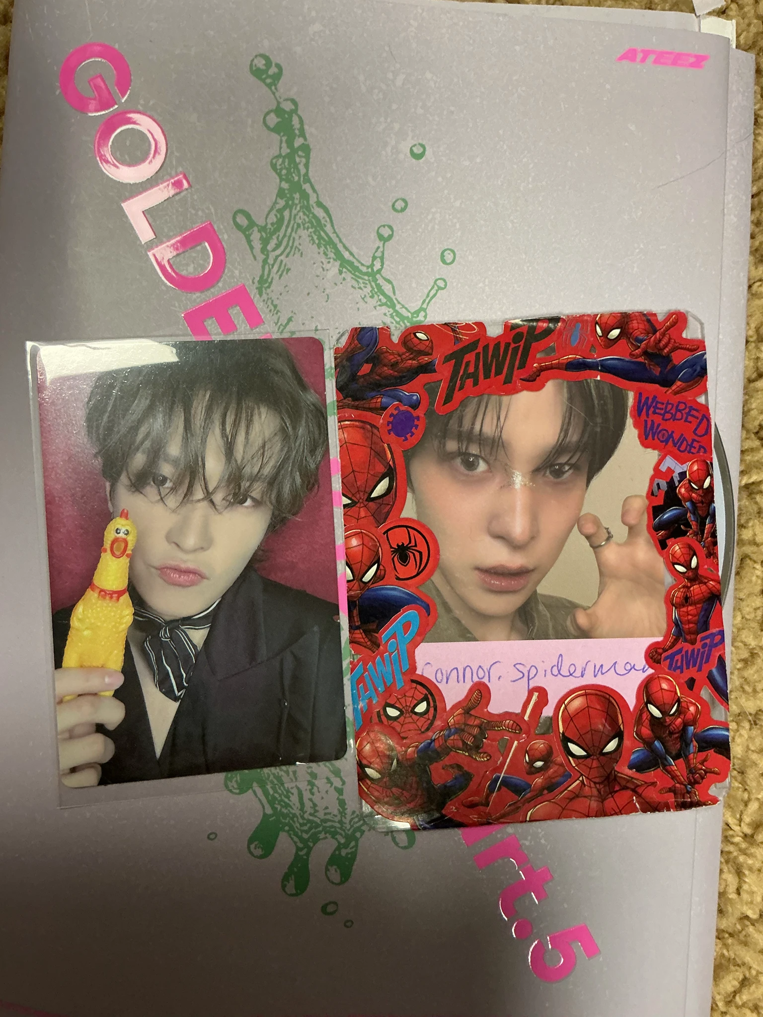 ATEEZ Hongjoong ATEEZ - Hongjoong - Golden Hour : Part.3 Album barnes & noble exclusive album photocard listing photo 2
