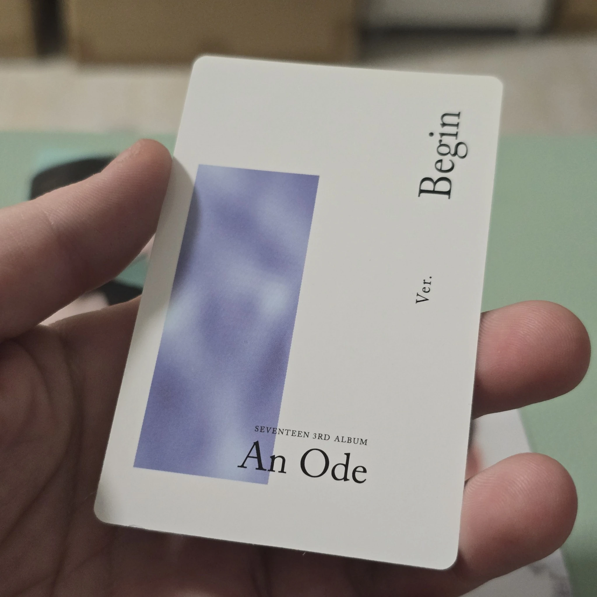SEVENTEEN Seungkwan SEVENTEEN - Seungkwan - An Ode Album album photocard begin version white back listing photo 2