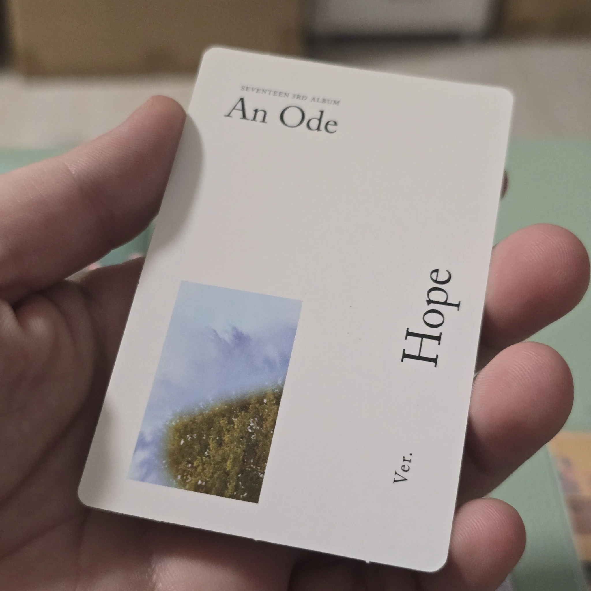 SEVENTEEN Seungkwan SEVENTEEN - Seungkwan - An Ode Album album photocard hope version white back listing photo 2
