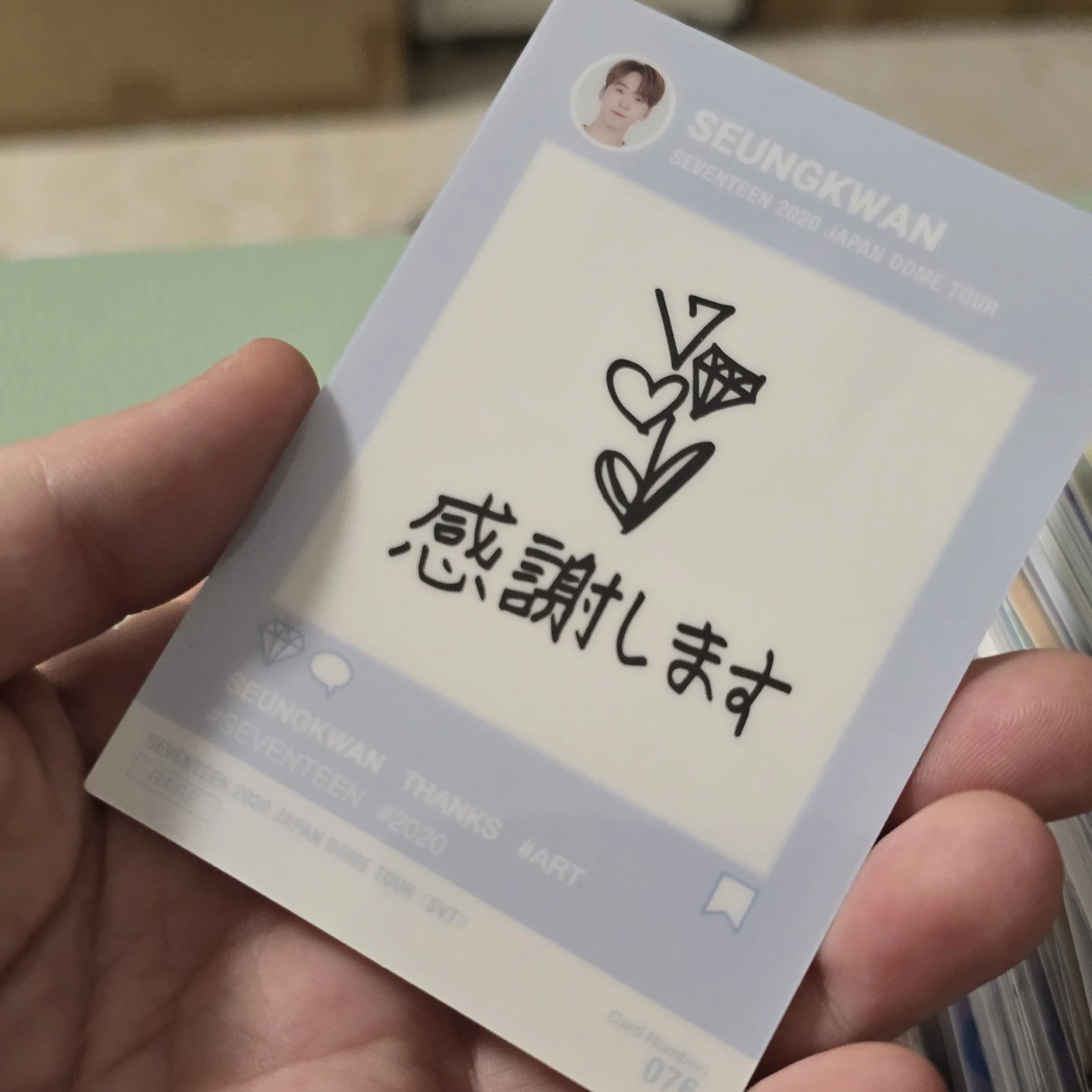 SEVENTEEN Seungkwan SEVENTEEN - Seungkwan - [2020 JAPAN] DOME TOUR Event trading card merch photocard listing photo 2