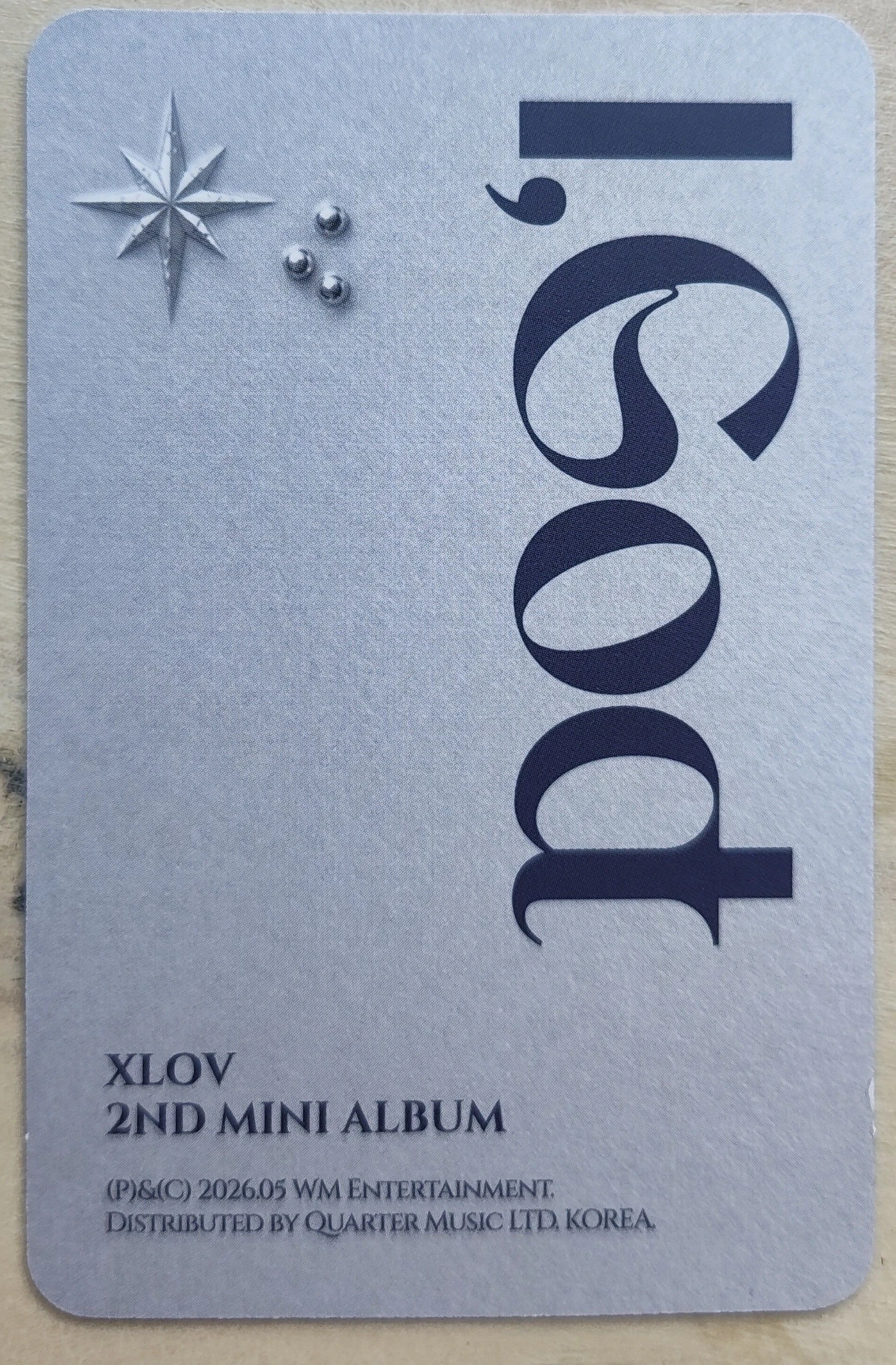 XLOV Wumuti XLOV - Wumuti - I, God Album i version album photocard listing photo 2