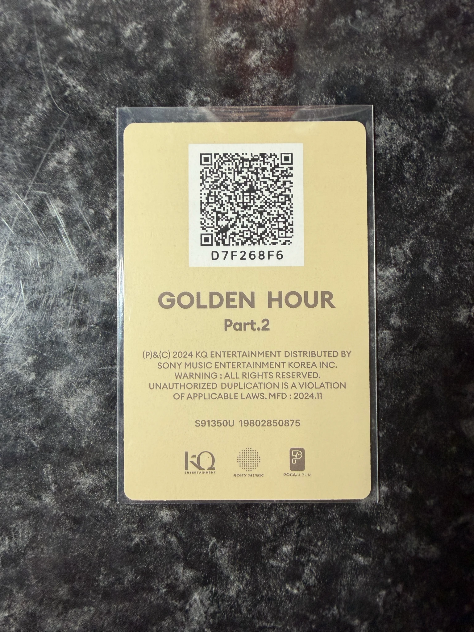 ATEEZ Hongjoong ATEEZ - Hongjoong - Golden Hour : Part 2 Album album photocard listing photo 2