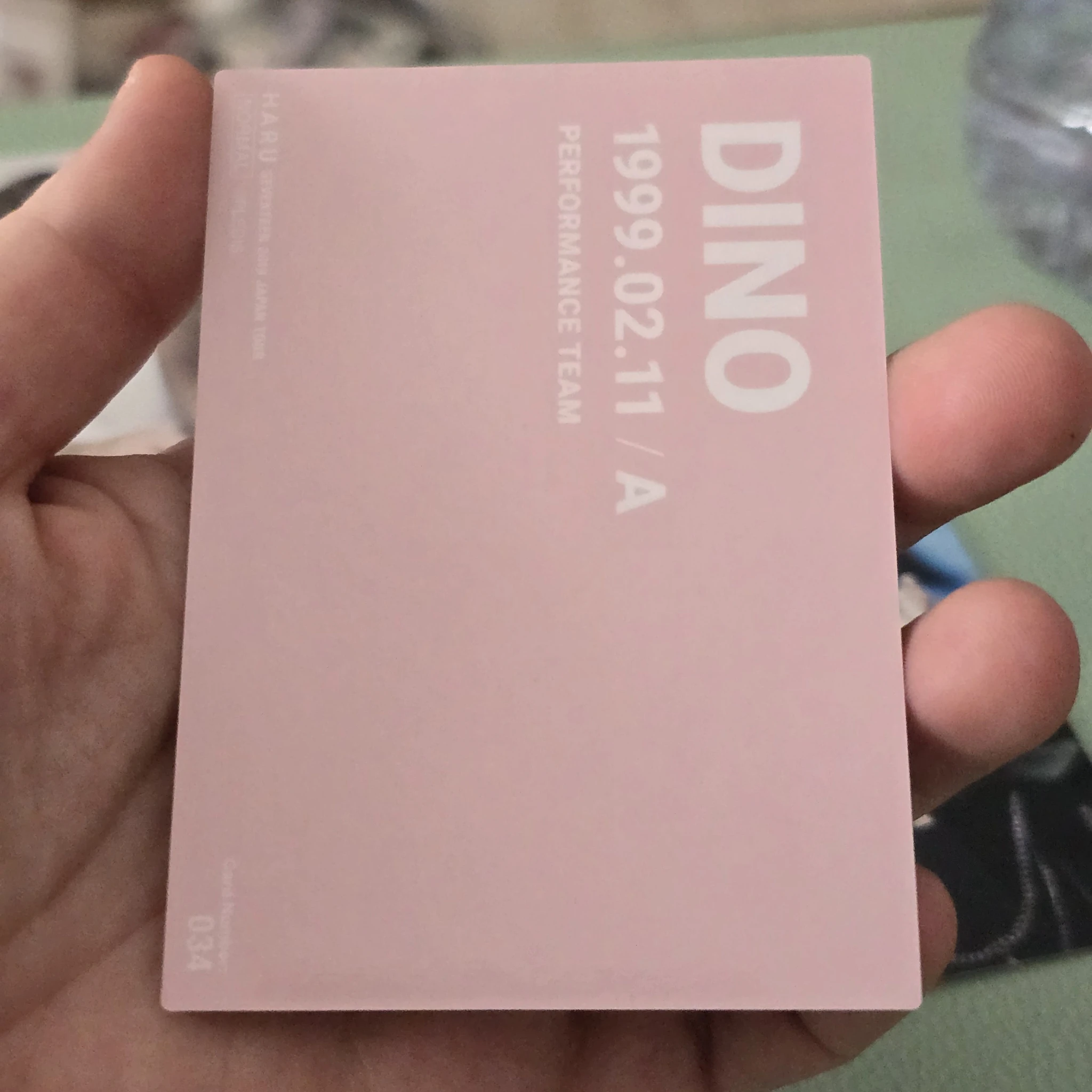 SEVENTEEN Dino SEVENTEEN - Dino - HARU TOUR Event trading card listing photo 2