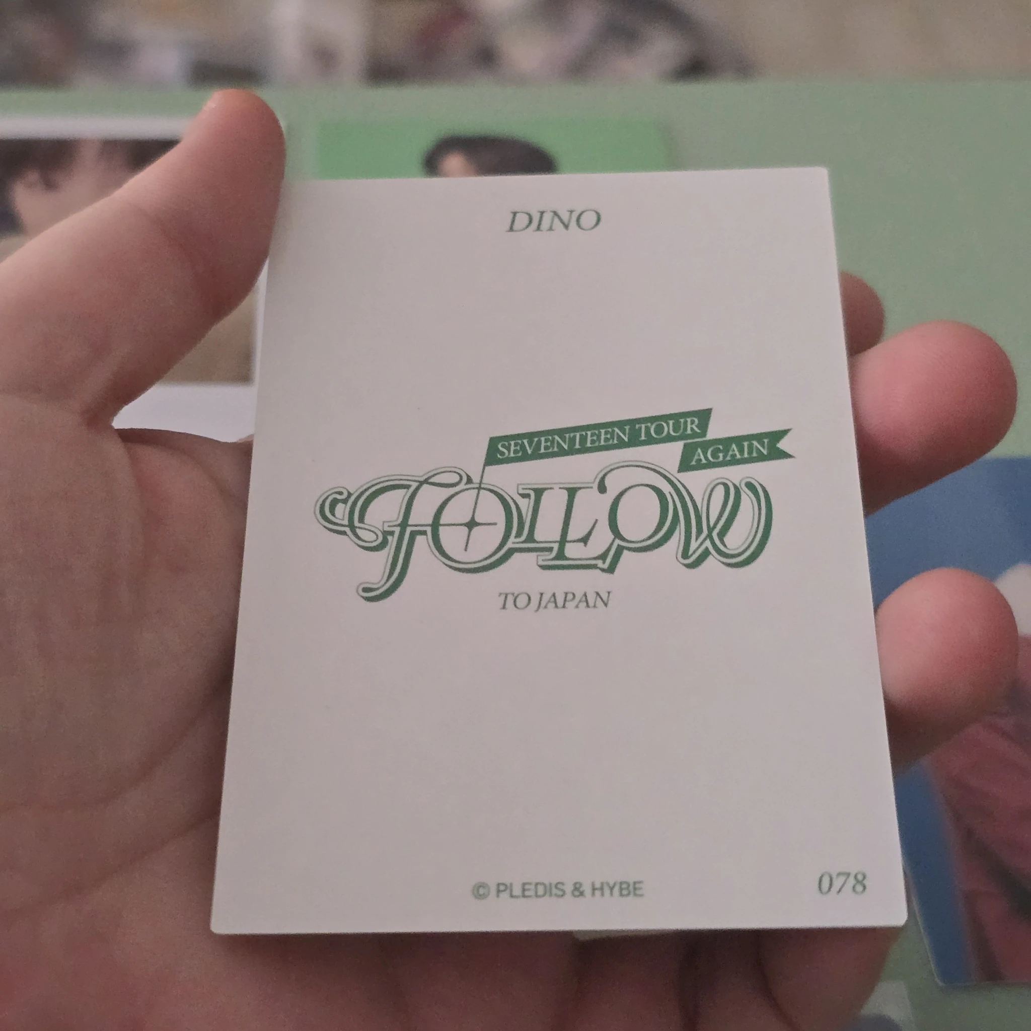 SEVENTEEN Dino SEVENTEEN - Dino - [FOLLOW AGAIN] TOUR Event trading card japan listing photo 2