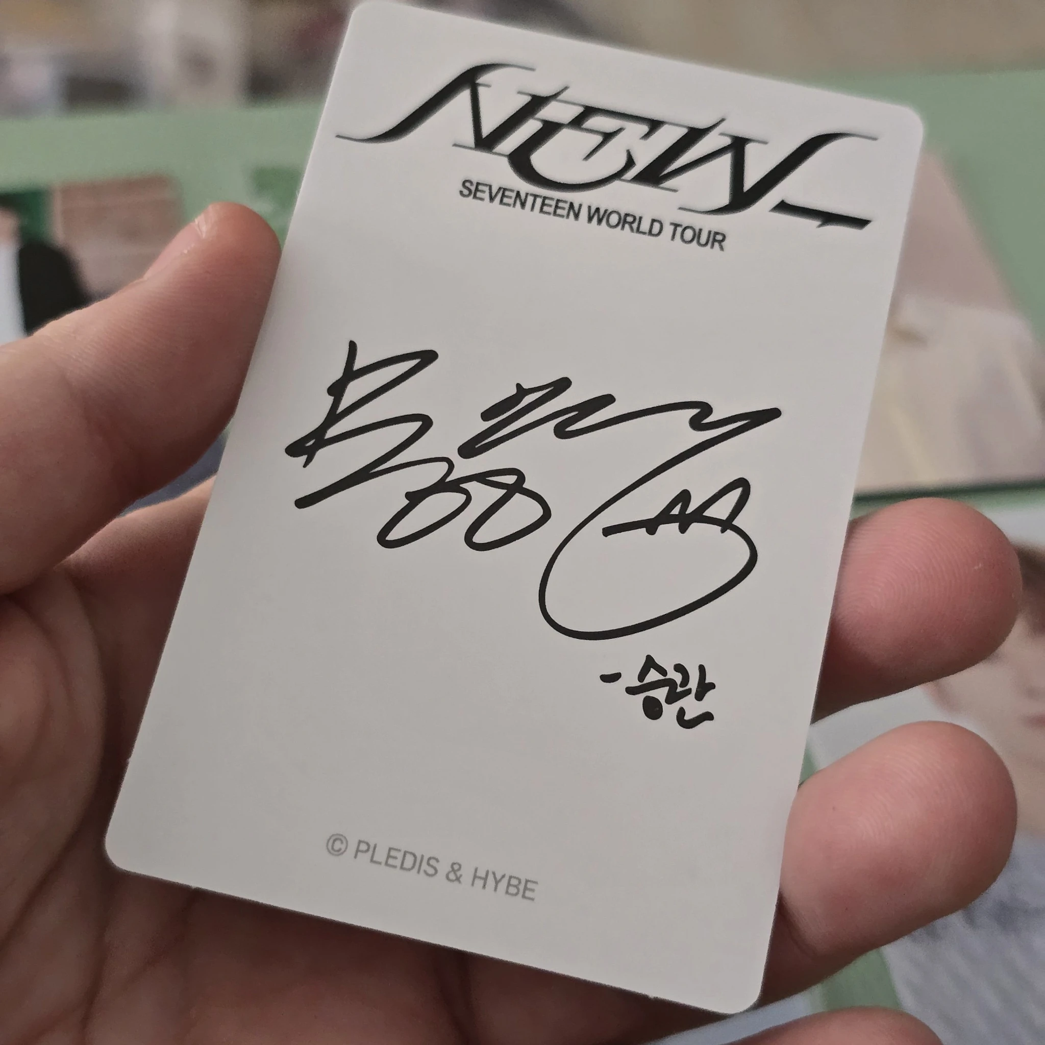 SEVENTEEN Seungkwan SEVENTEEN - Seungkwan - [NEW_] World Tour Event trading card listing photo 2