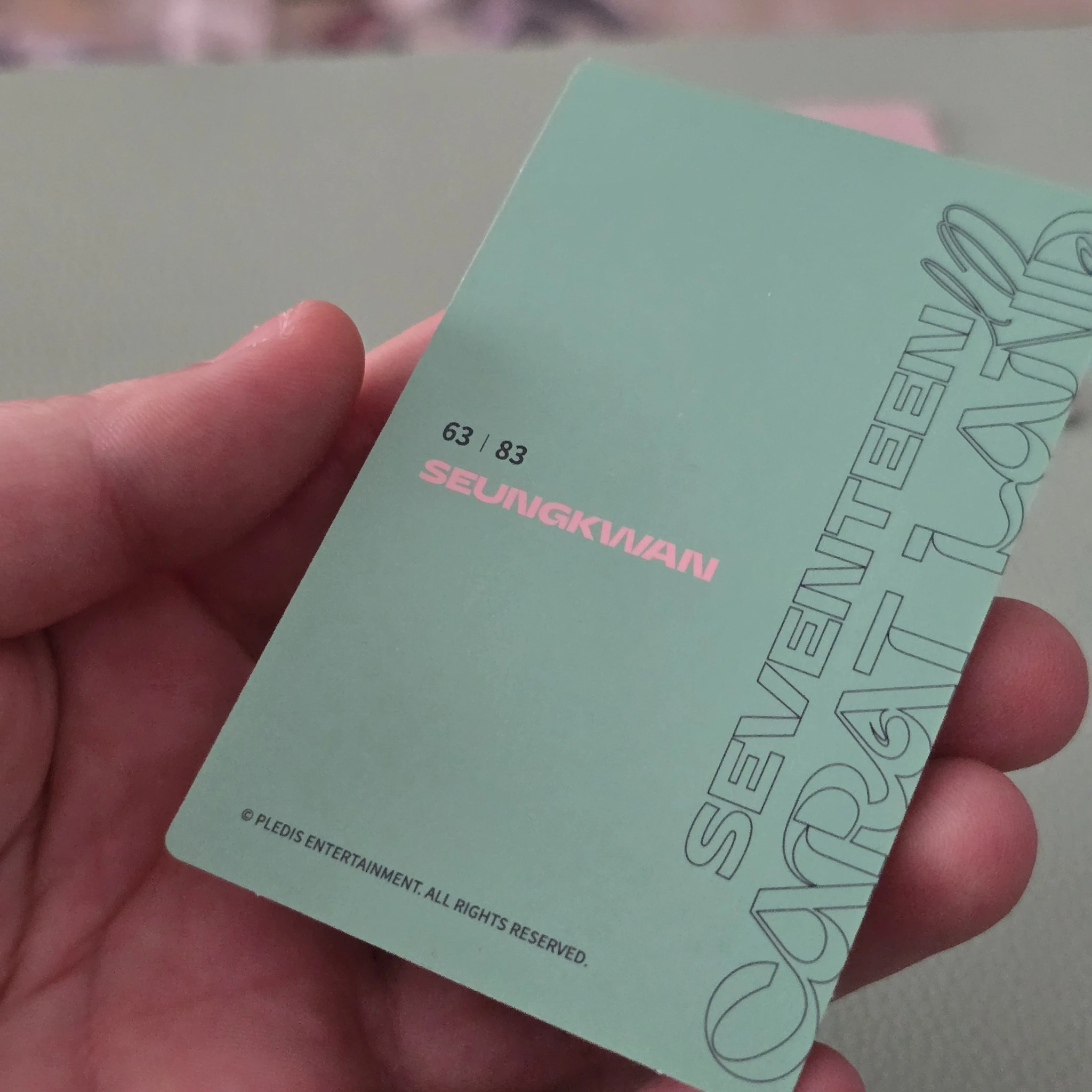 SEVENTEEN Seungkwan SEVENTEEN - Seungkwan - 2022 6TH SVT IN CARAT LAND Event fan meeting trading card merch photocard listing photo 2