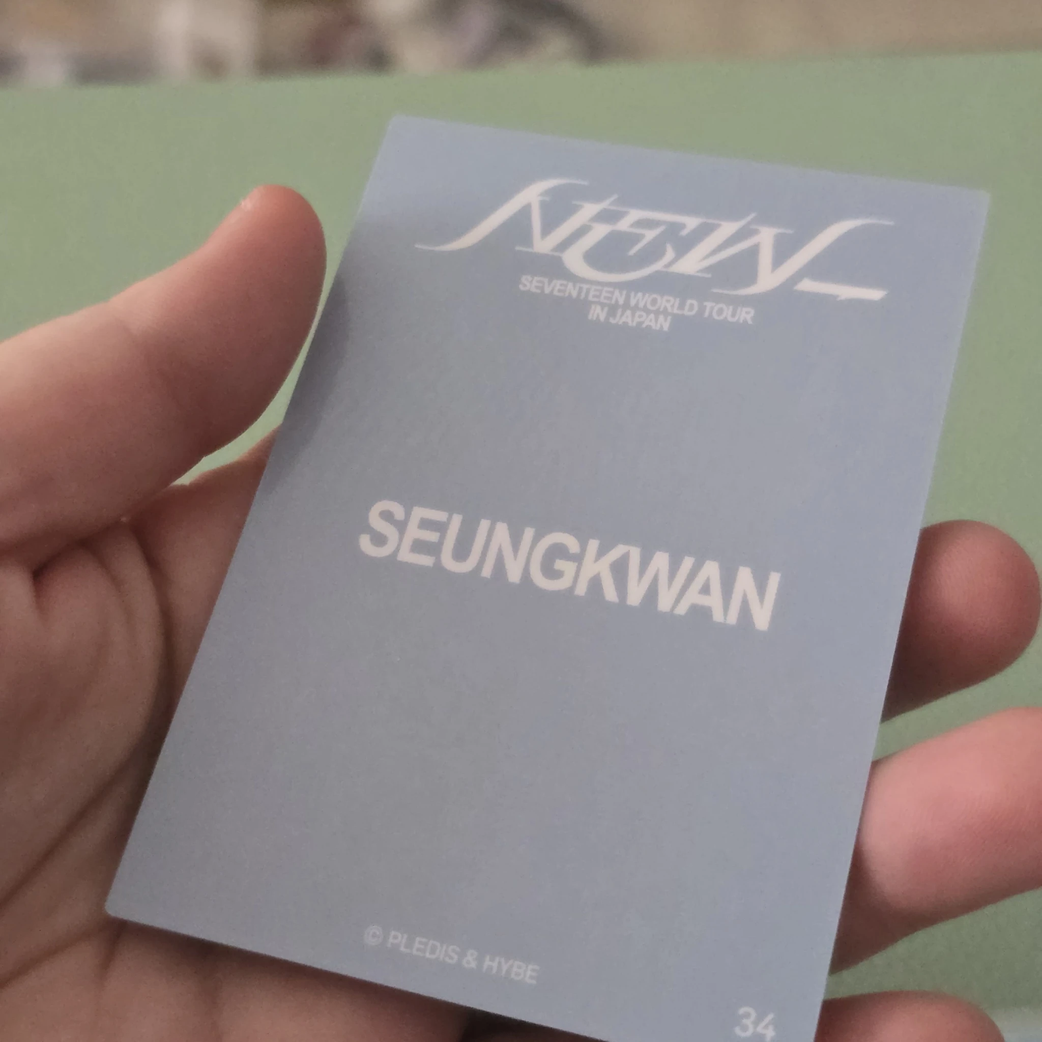 SEVENTEEN Seungkwan SEVENTEEN - Seungkwan - [NEW_] WORLD TOUR Event japan trading card merch photocard listing photo 2