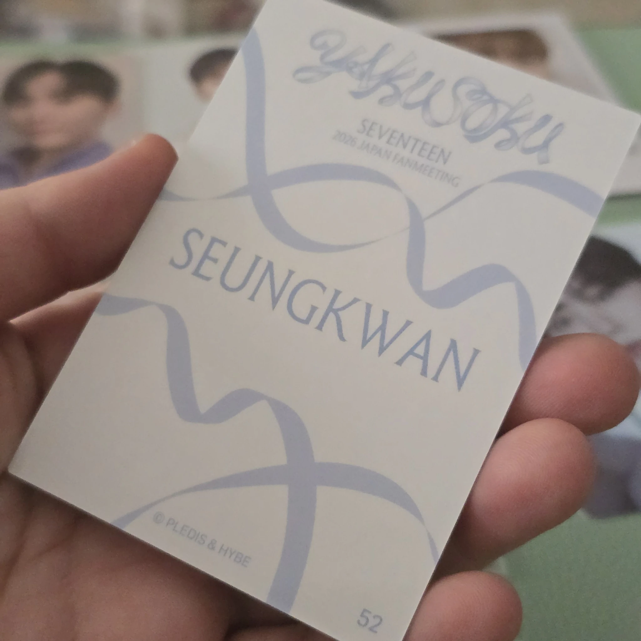 SEVENTEEN Seungkwan SEVENTEEN - Seungkwan - 2026 JAPAN FANMEETING [YAKUSOKU] Event merch photocard trading card listing photo 2