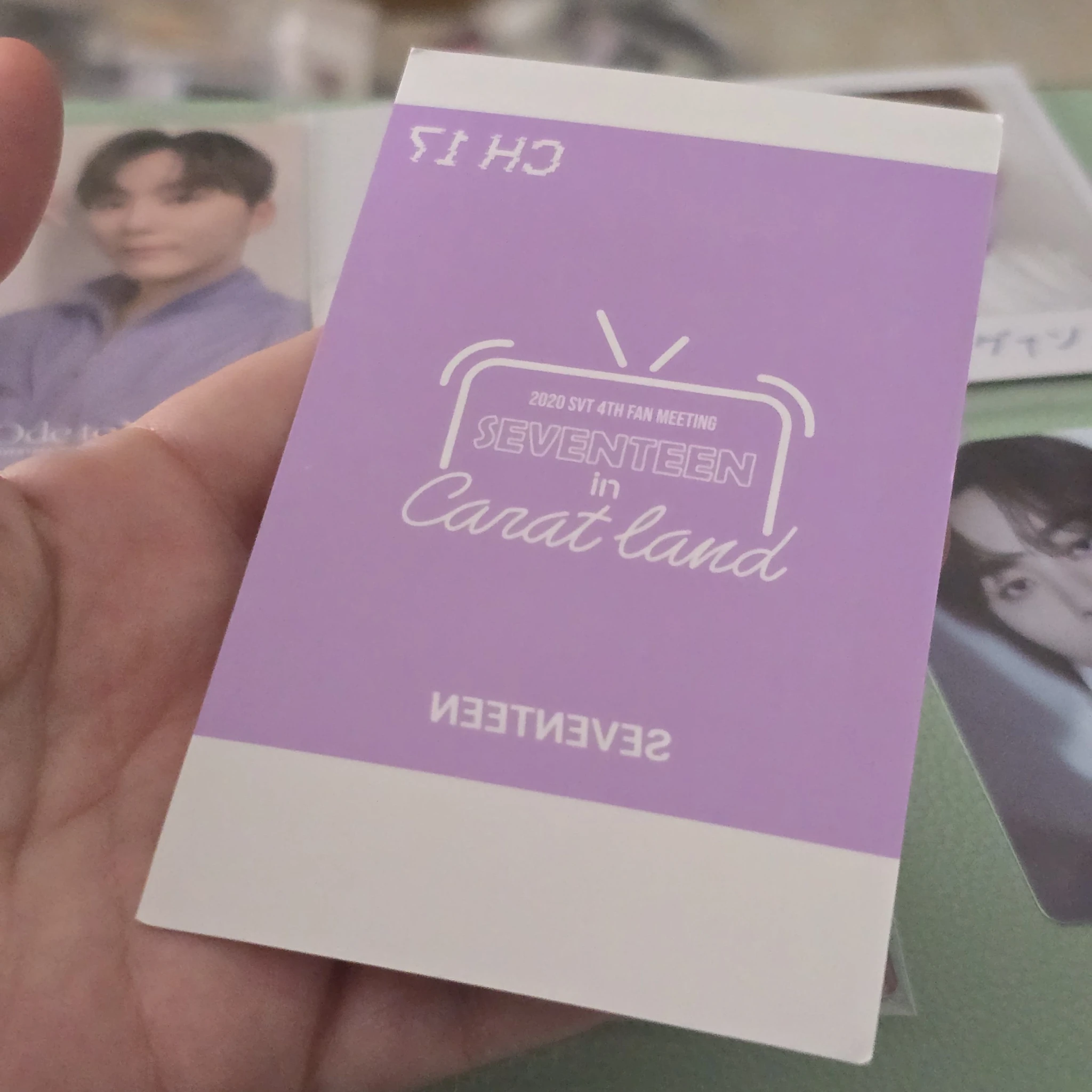 SEVENTEEN Seungkwan SEVENTEEN - Seungkwan - 2020 4TH SVT IN CARATLAND  Event trading card polaroid listing photo 2