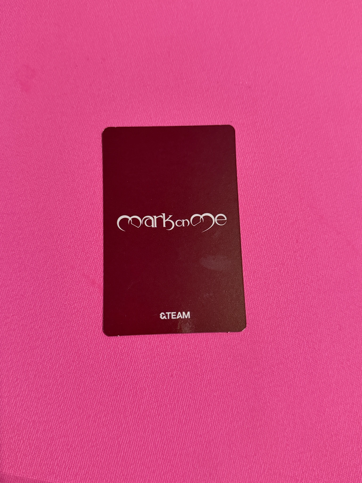 &TEAM Yuma &TEAM - Yuma - Mark on Me Album album photocard A version listing photo 2