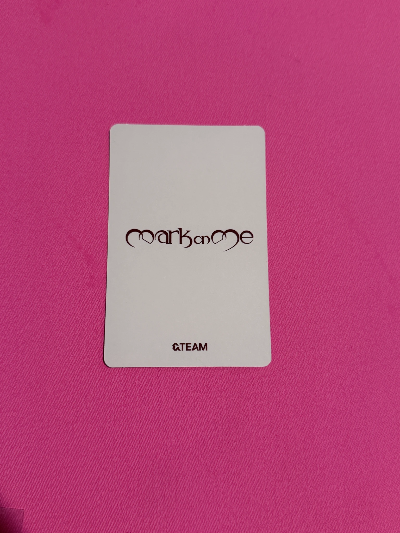 &TEAM Yuma &TEAM - Yuma - Mark on Me Album tame me version B version album photocard listing photo 2