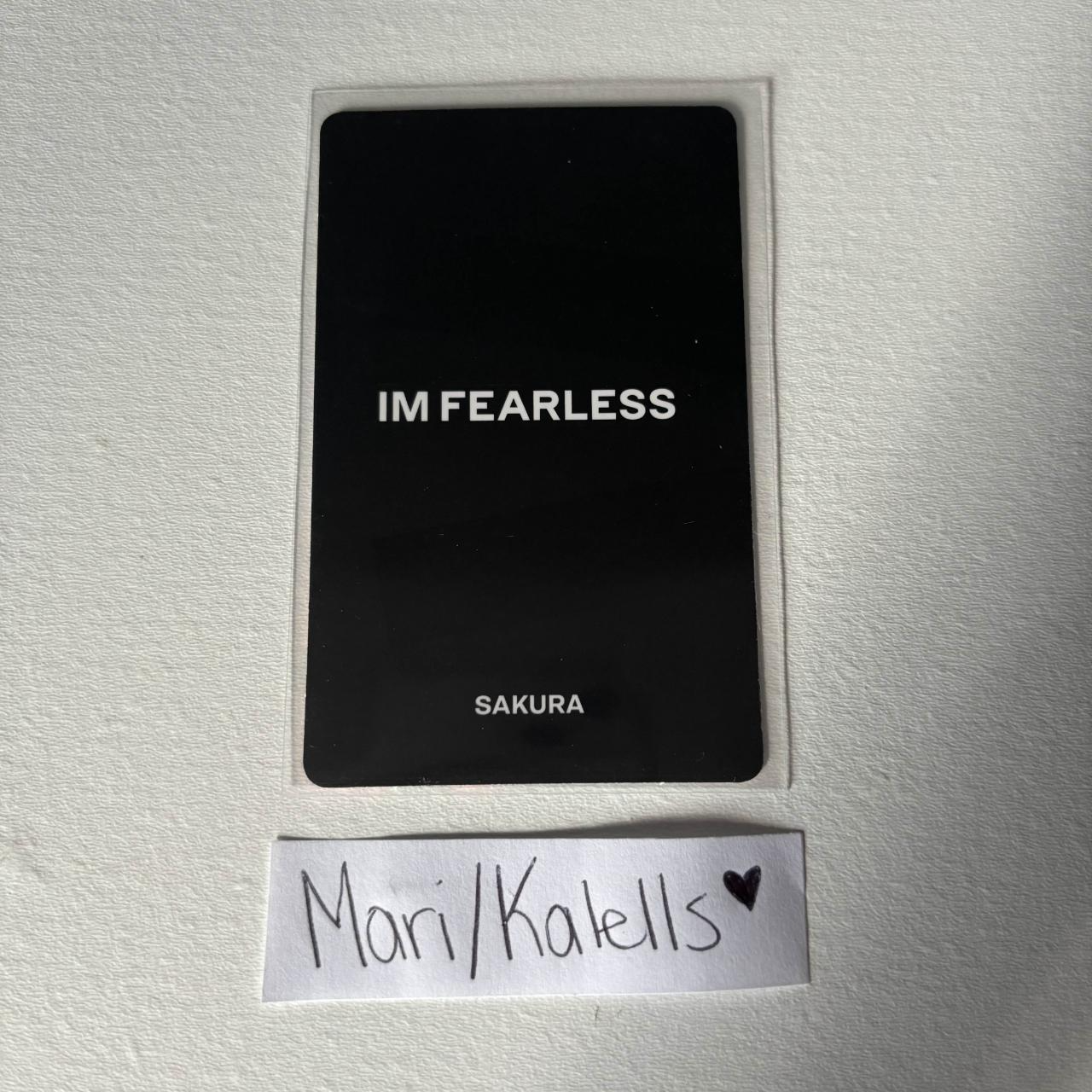 LE SSERAFIM Sakura LE SSERAFIM - Sakura - FEARLESS Album album photocard black petrol version listing photo 2