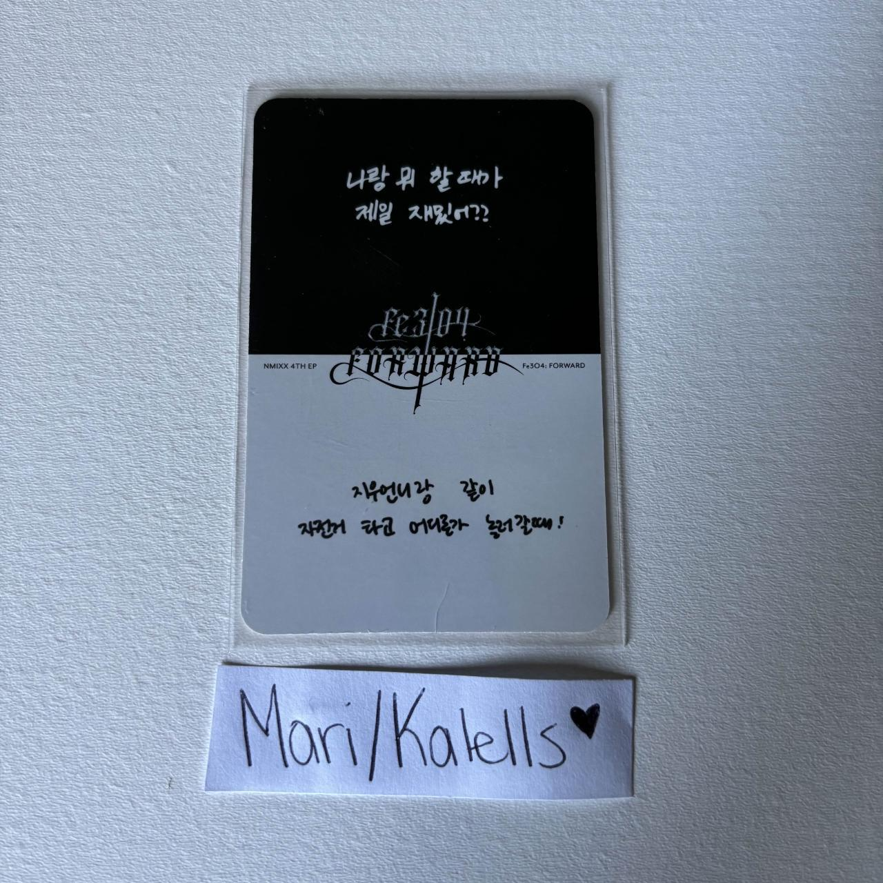 NMIXX NMIXX - Jiwoo & Kyujin - Fe3O4: FORWARD Album album photocard unit ready ver. listing photo 2