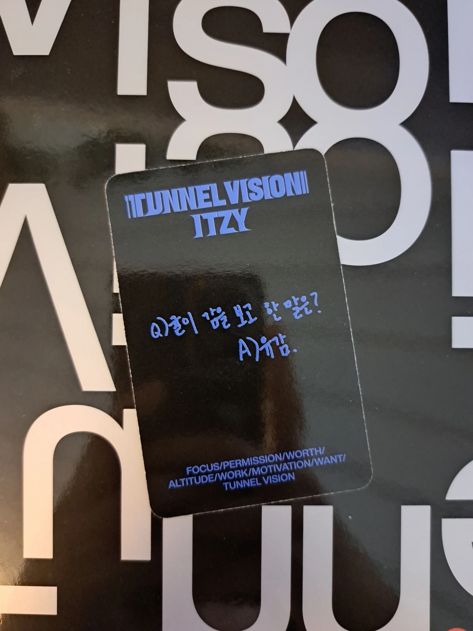 ITZY Ryujin ITZY - Ryujin - TUNNEL VISION Album album photocard A version listing photo 2