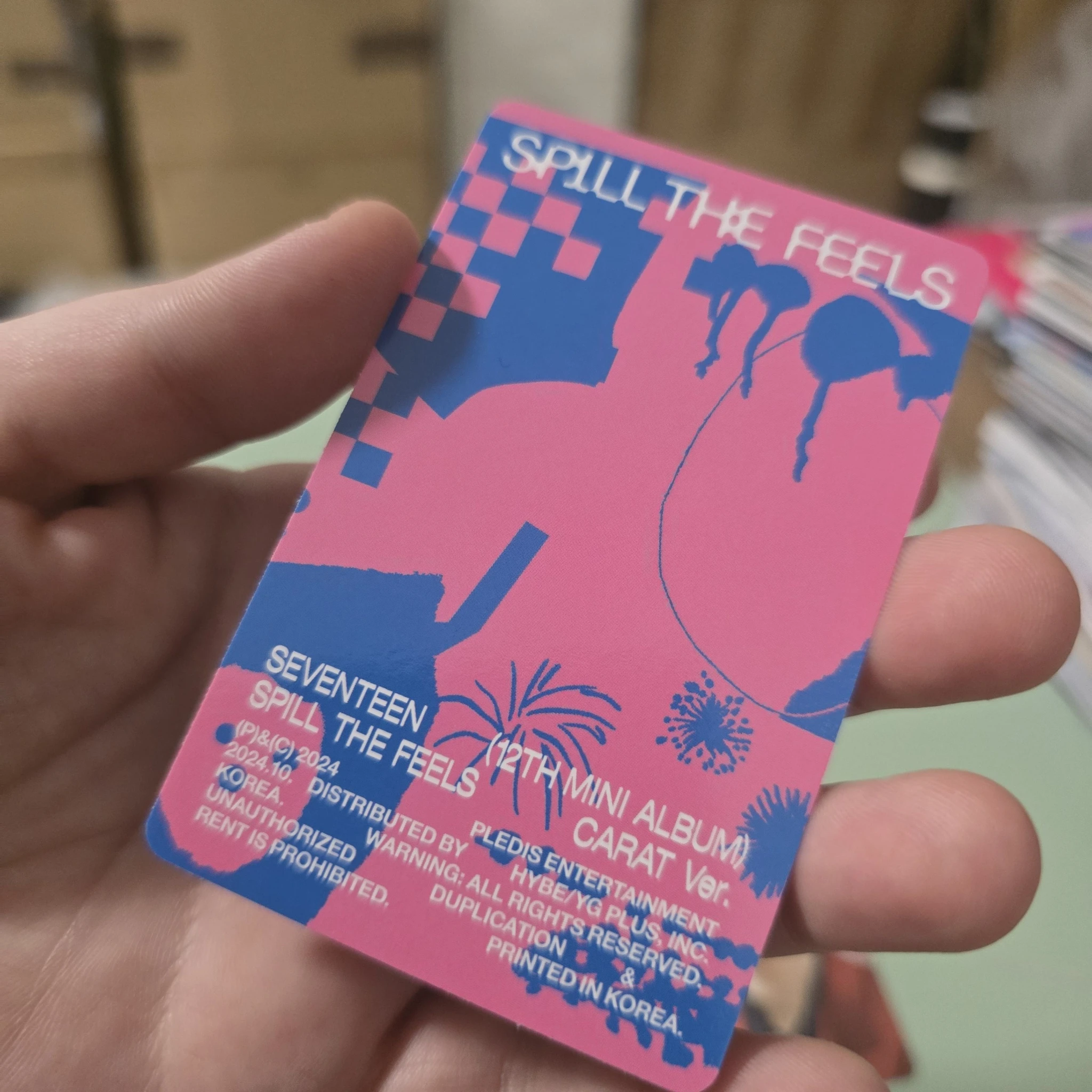 SEVENTEEN Wonwoo SEVENTEEN - Wonwoo - Spill the Feels Album photocard set carat version listing photo 2