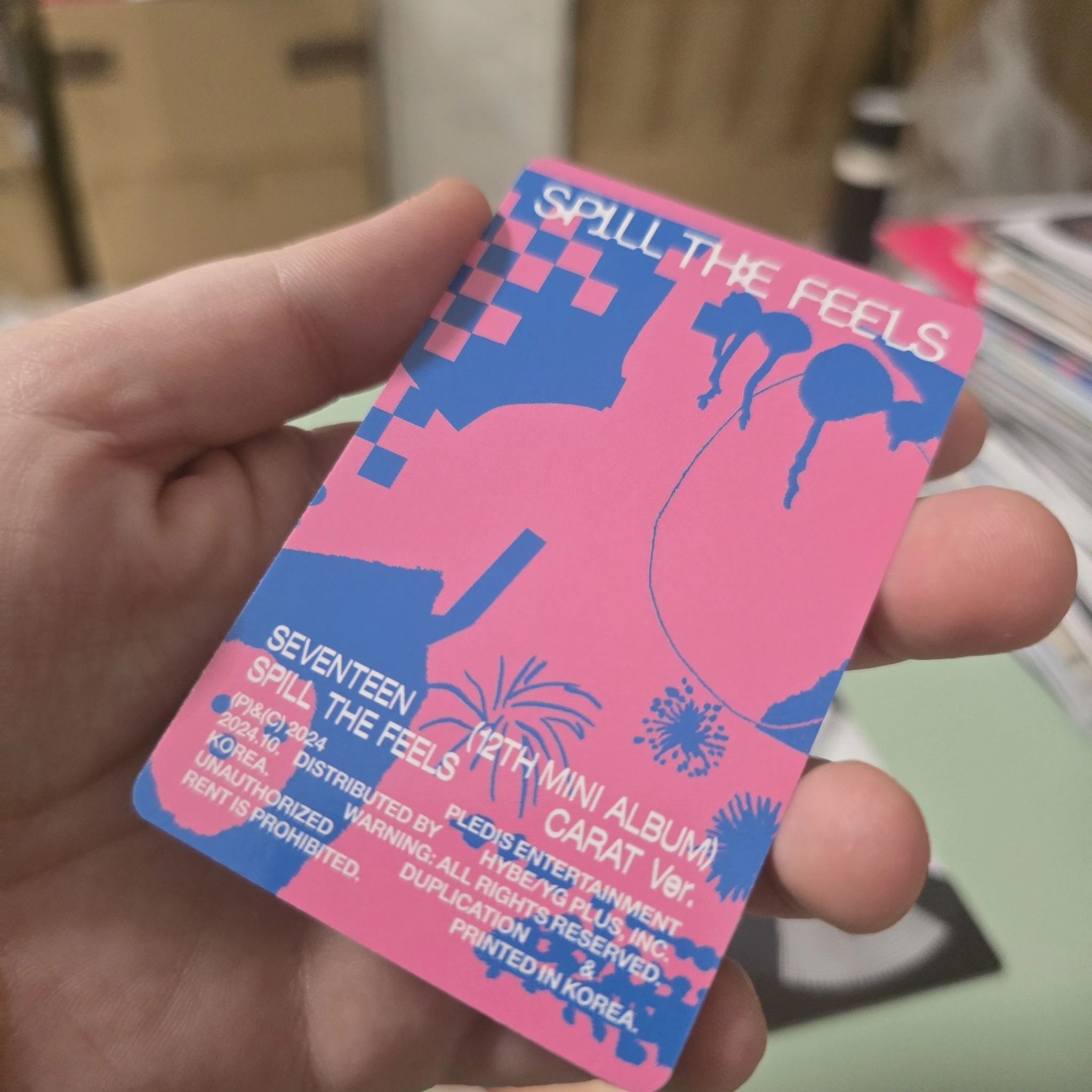 SEVENTEEN Wonwoo SEVENTEEN - Wonwoo - Spill the Feels Album photocard set carat version listing photo 2