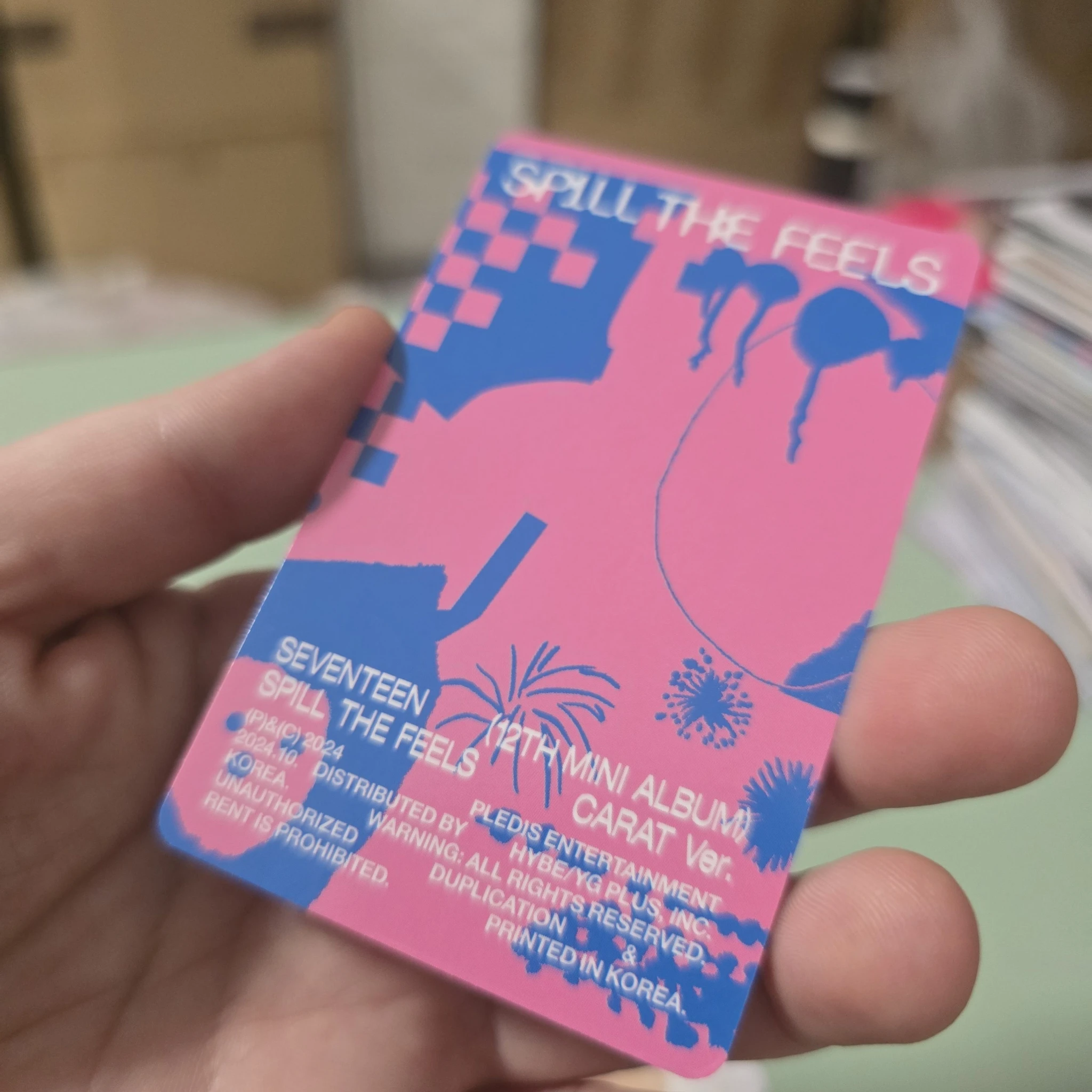 SEVENTEEN Wonwoo SEVENTEEN - Wonwoo - Spill the Feels Album photocard set carat version listing photo 2