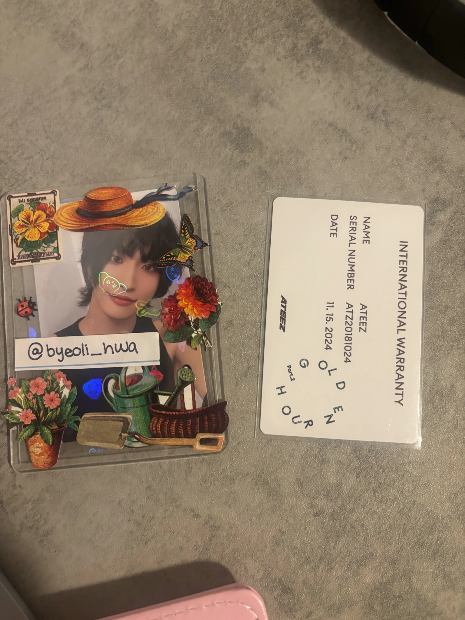 ATEEZ Seonghwa ATEEZ - Seonghwa - Golden Hour : Part 2 Album album photocard Diary Ver. Z Ver listing photo 2