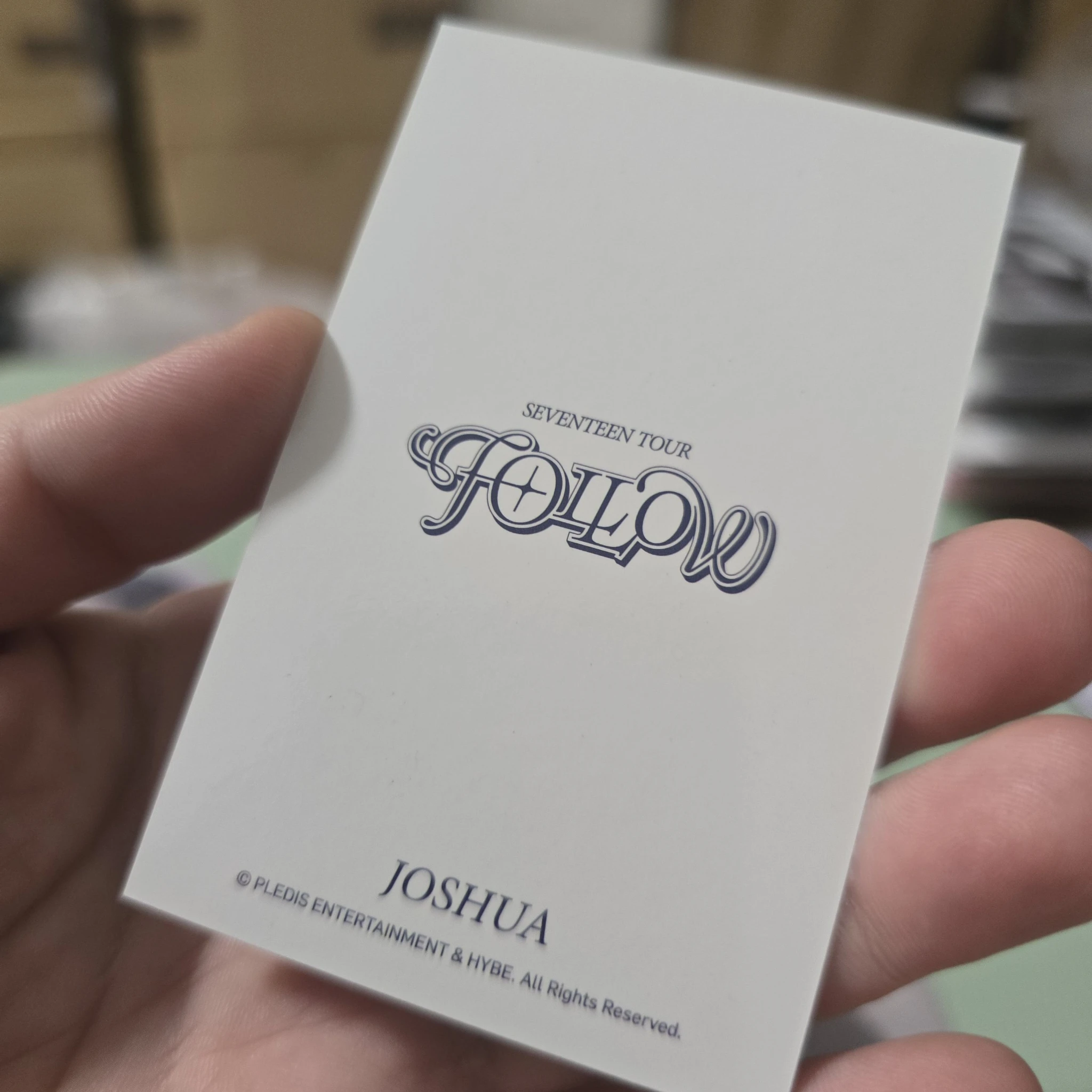 SEVENTEEN Joshua SEVENTEEN - Joshua - [Follow] Tour Event trading card concert benefit listing photo 2