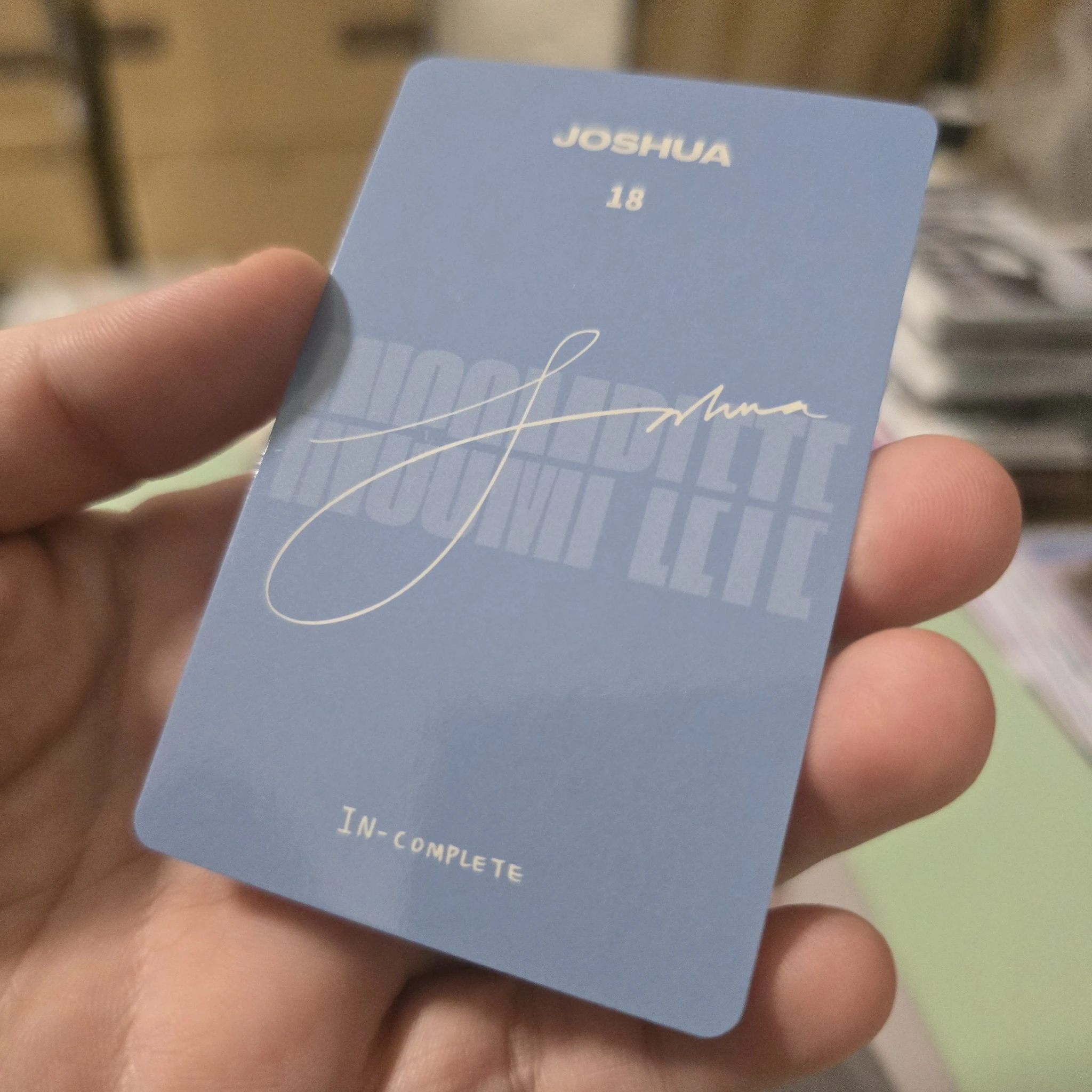SEVENTEEN Joshua SEVENTEEN - Joshua - [IN-COMPLETE] ONLINE CONCERT Event trading card listing photo 2
