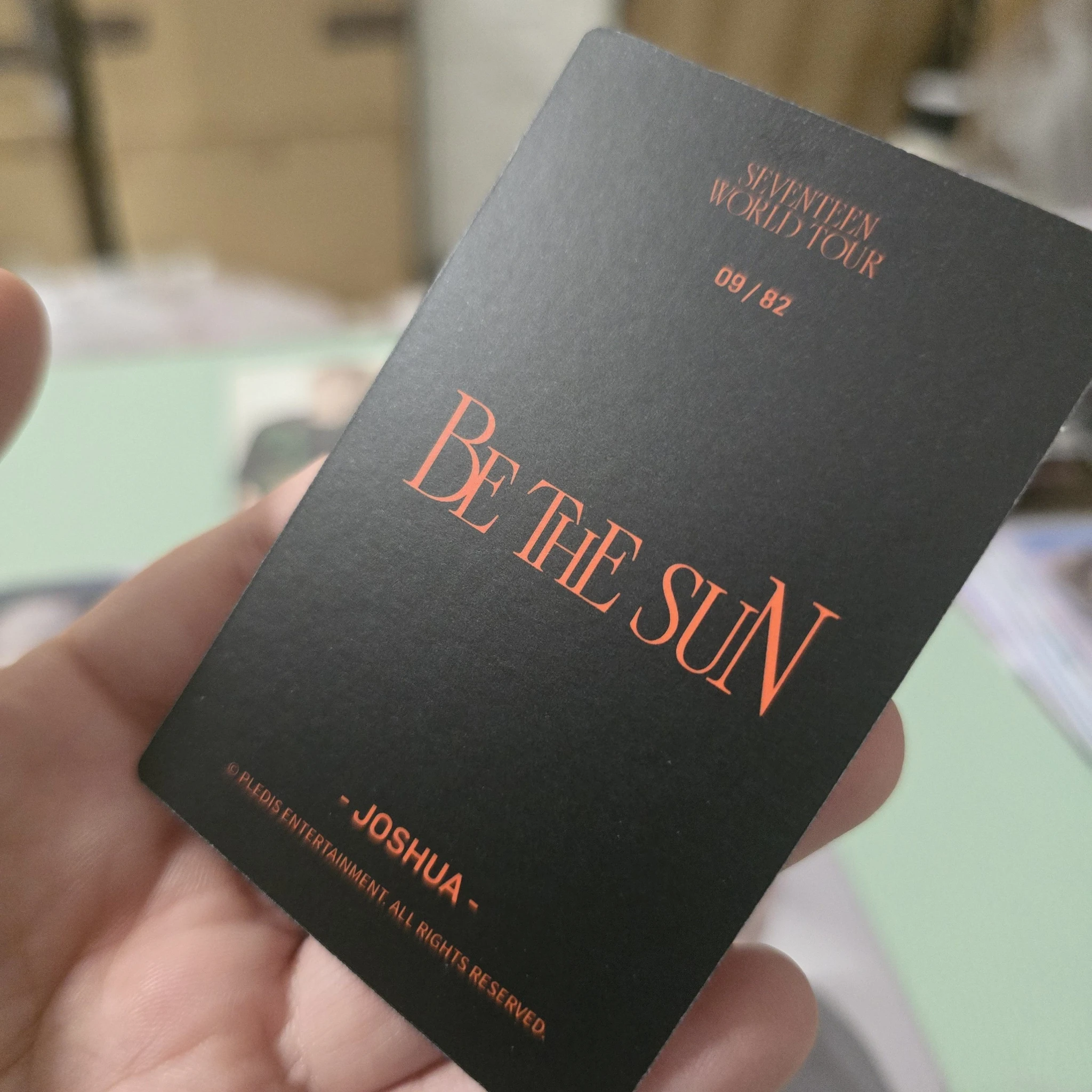 SEVENTEEN Joshua SEVENTEEN - Joshua - [BE THE SUN] WORLD TOUR Event trading card merch photocard korea listing photo 2