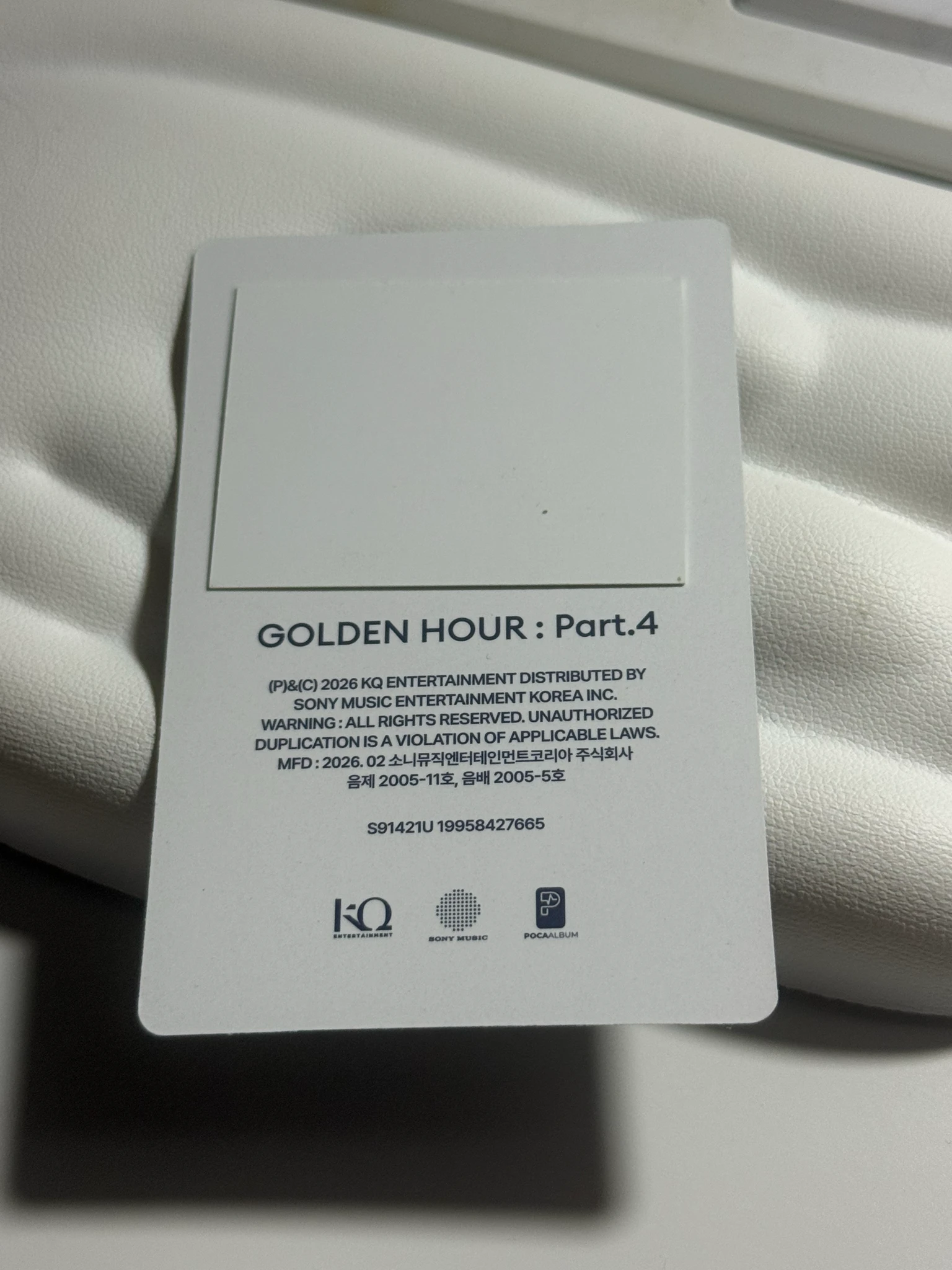 ATEEZ Mingi ATEEZ - Mingi - Golden Hour : Part.4 Album qr card album photocard poca album diary version listing photo 2
