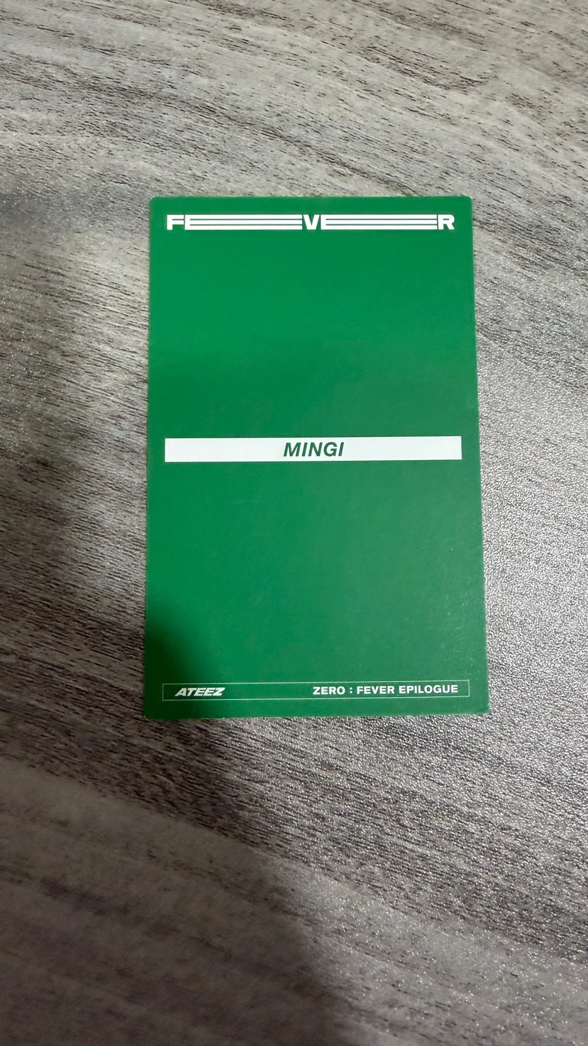 ATEEZ Mingi ATEEZ - Mingi - ZERO : FEVER EPILOGUE Album album photocard diary version limited version listing photo 2