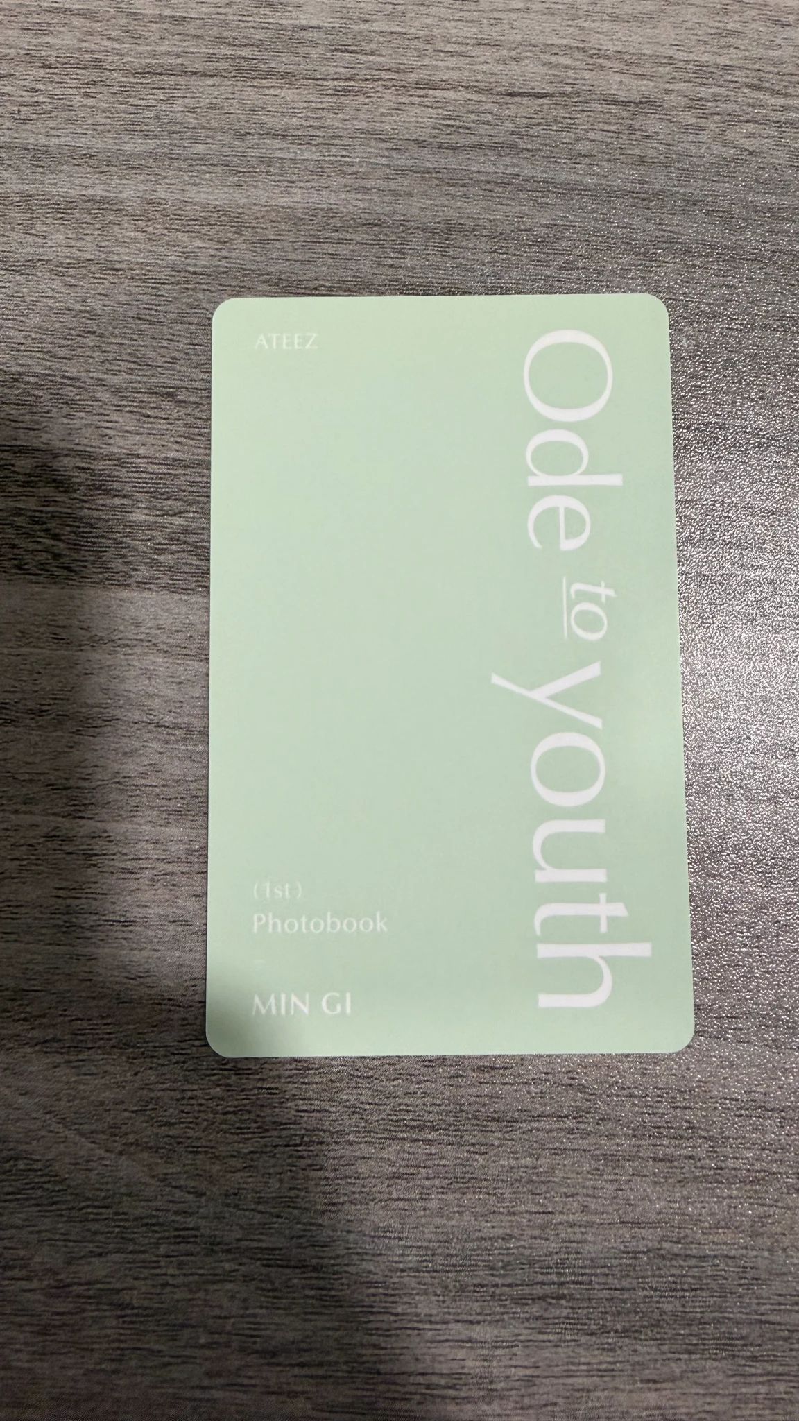 ATEEZ Mingi ATEEZ - Mingi - 1ST PHOTOBOOK [ODE TO YOUTH] Other pre-order benefit (pob) holographic (hologram) listing photo 2