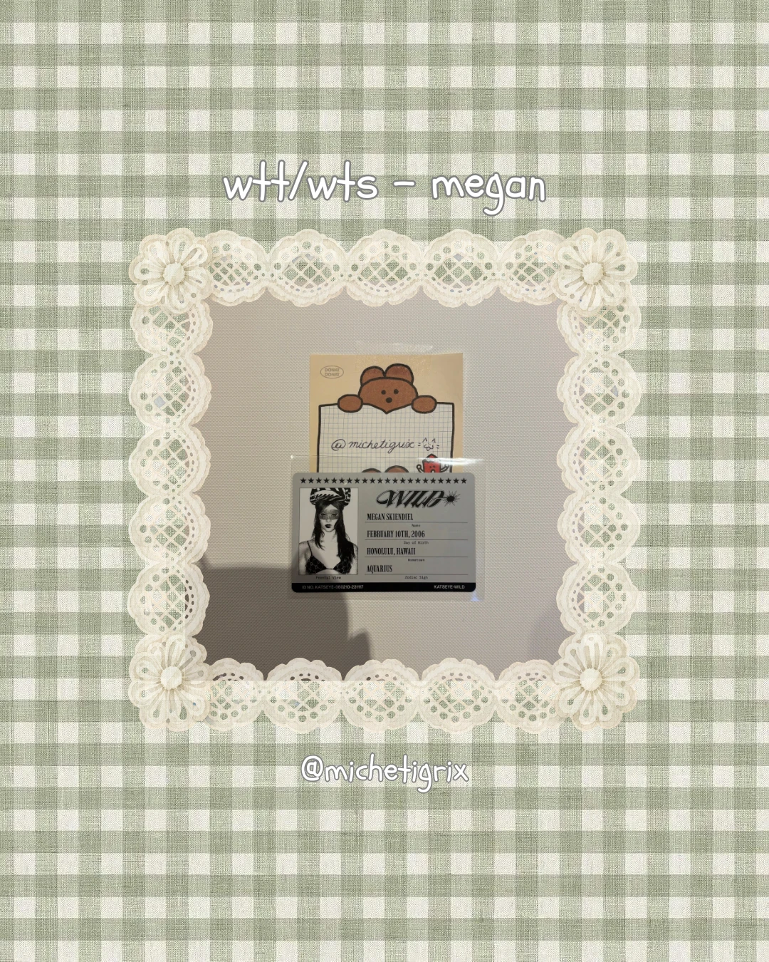 KATSEYE Megan KATSEYE - Megan - WILD Album album photocard member version version 2 listing photo 2