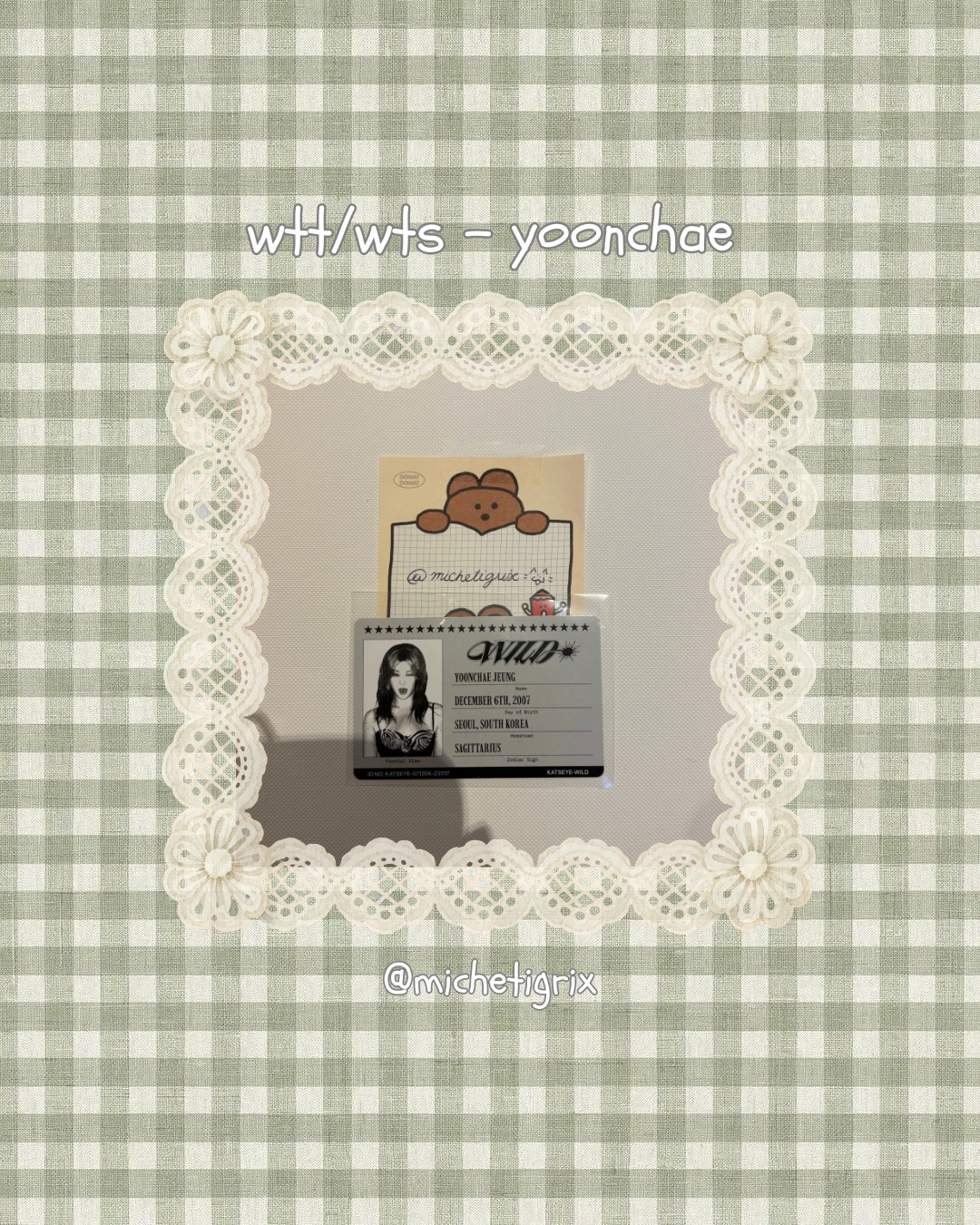 KATSEYE Yoonchae KATSEYE - Yoonchae - WILD Album album photocard member version version 1 listing photo 2