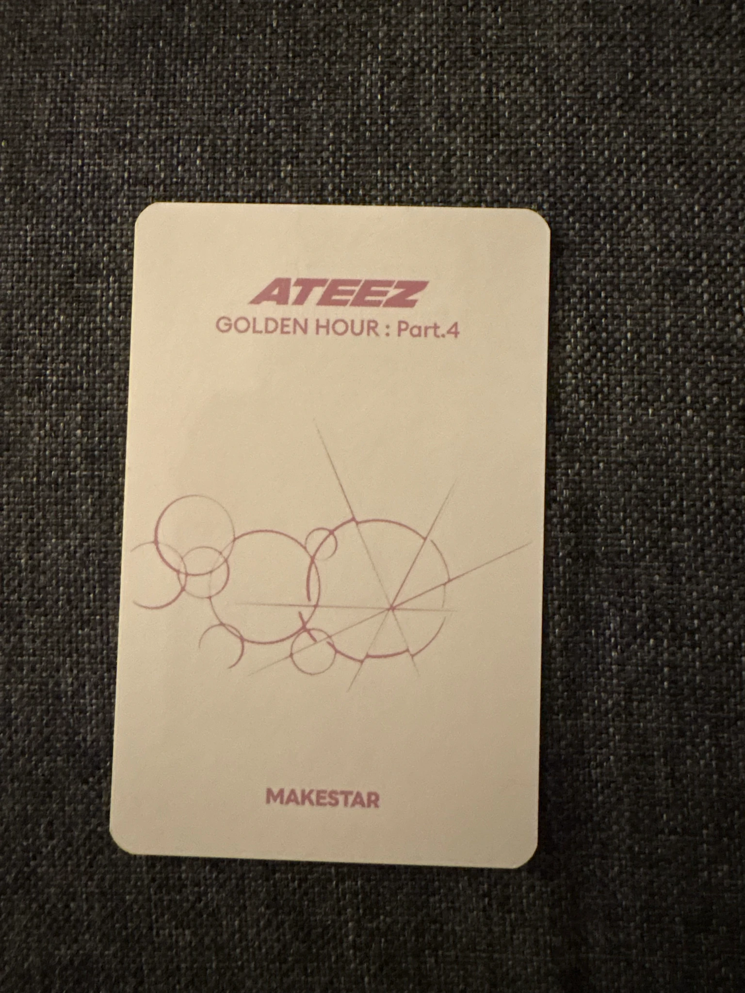 ATEEZ Yunho ATEEZ - Yunho - Golden Hour : Part.4 Album makestar pob (pre-order benefit) fansign round 5 listing photo 2