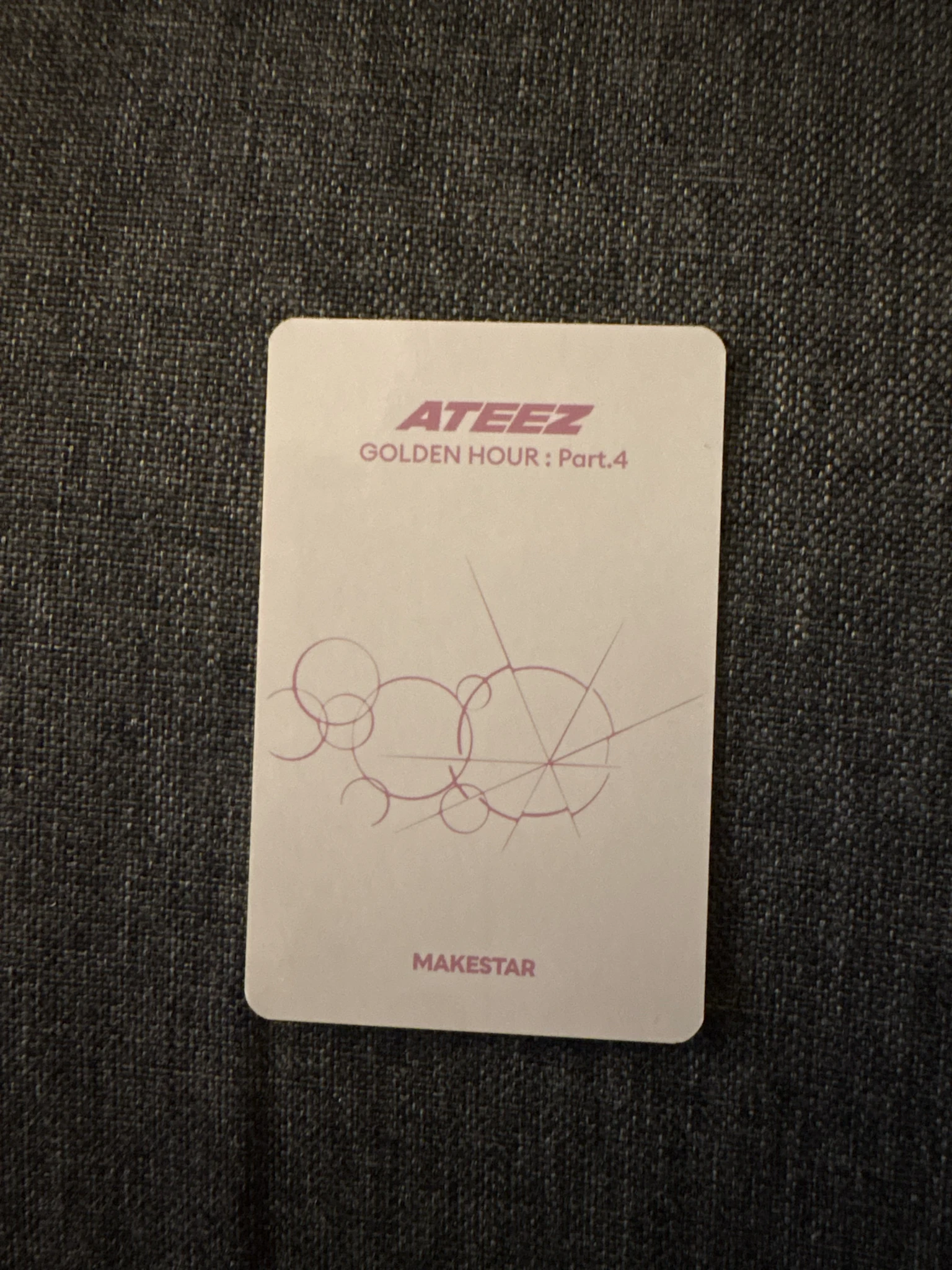 ATEEZ Jongho ATEEZ - Jongho - Golden Hour : Part.4 Album makestar pob (pre-order benefit) fansign round 5 listing photo 2
