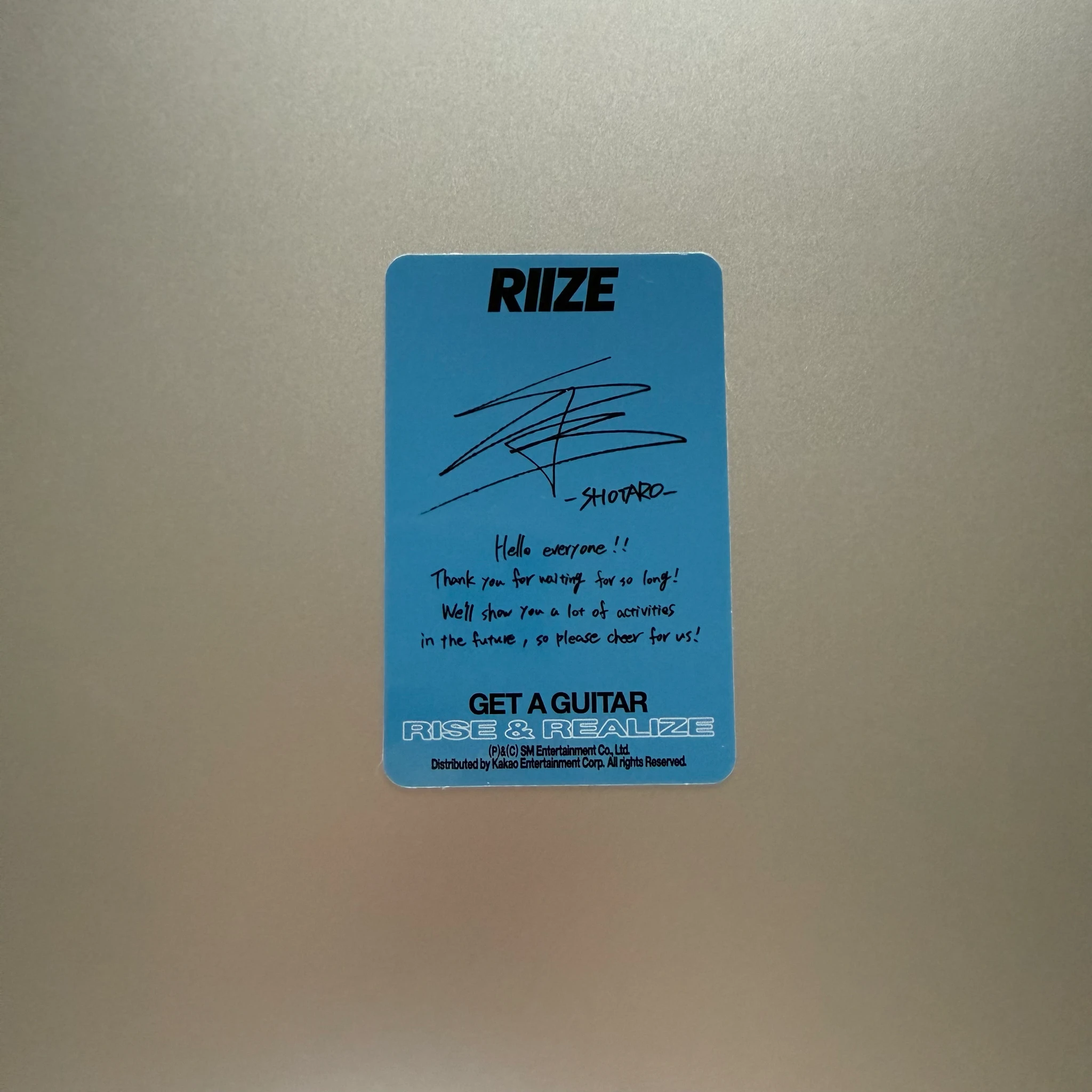 RIIZE  Shotaro RIIZE  - Shotaro - Get A Guitar Album walmart exclusive cover version album photocard listing photo 2