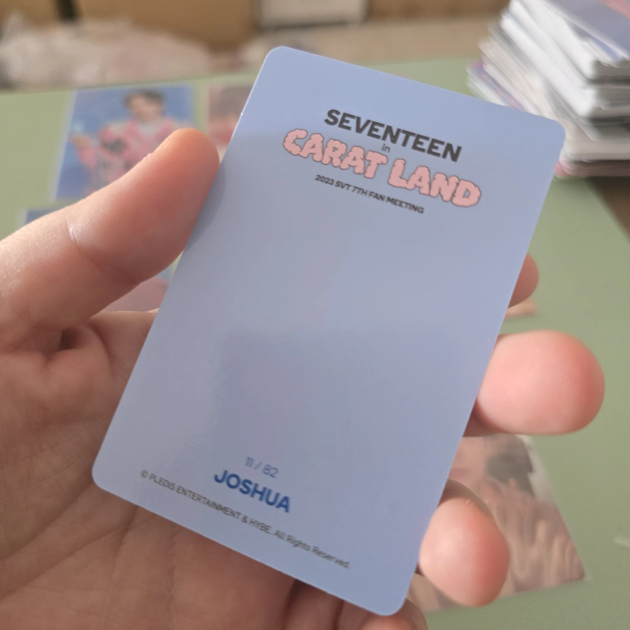 SEVENTEEN Joshua SEVENTEEN - Joshua - 2023 7TH SVT IN CARAT LAND Event trading card listing photo 2
