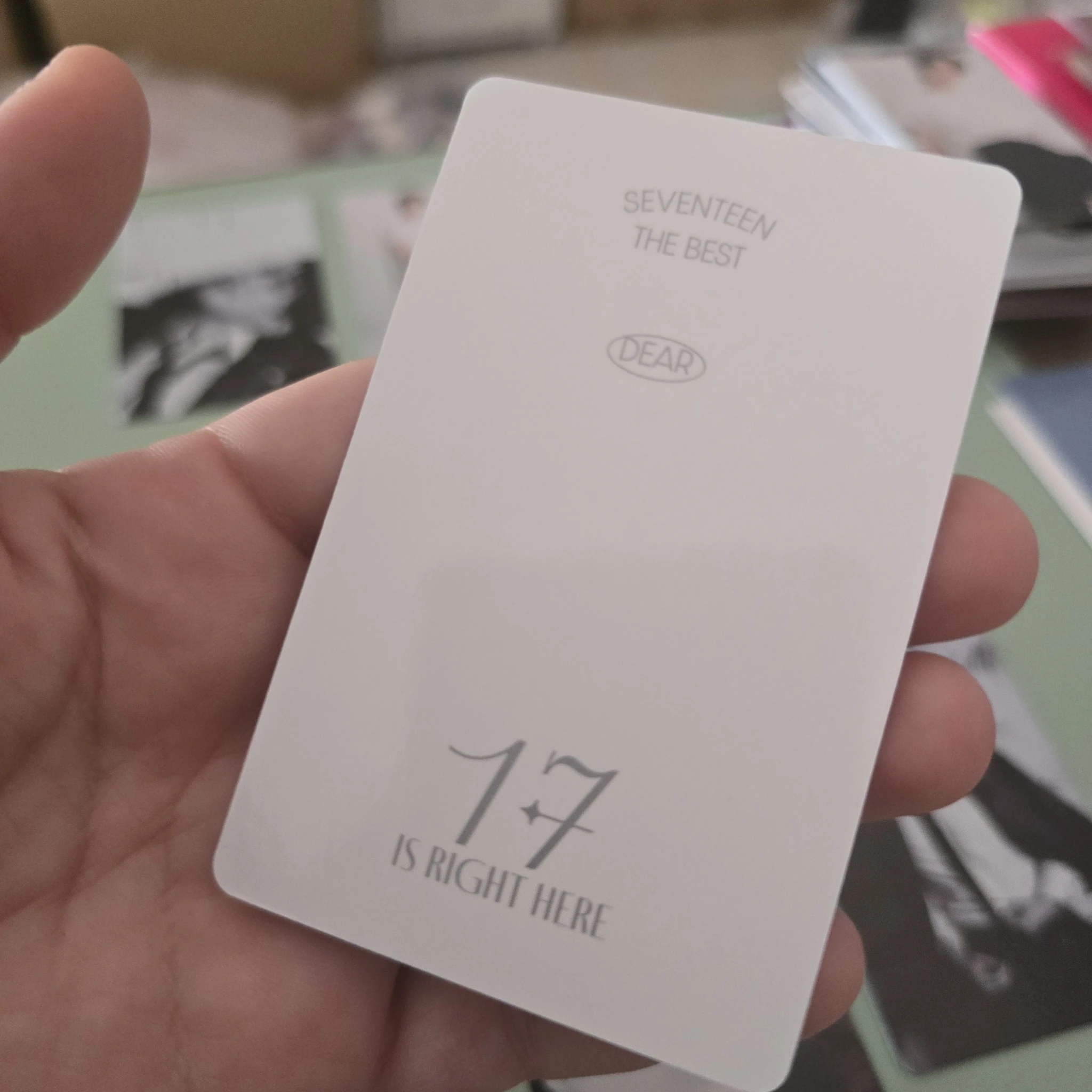 SEVENTEEN Jun SEVENTEEN - Jun - 17 IS RIGHT HERE Album photocard set album photocard carat version listing photo 2