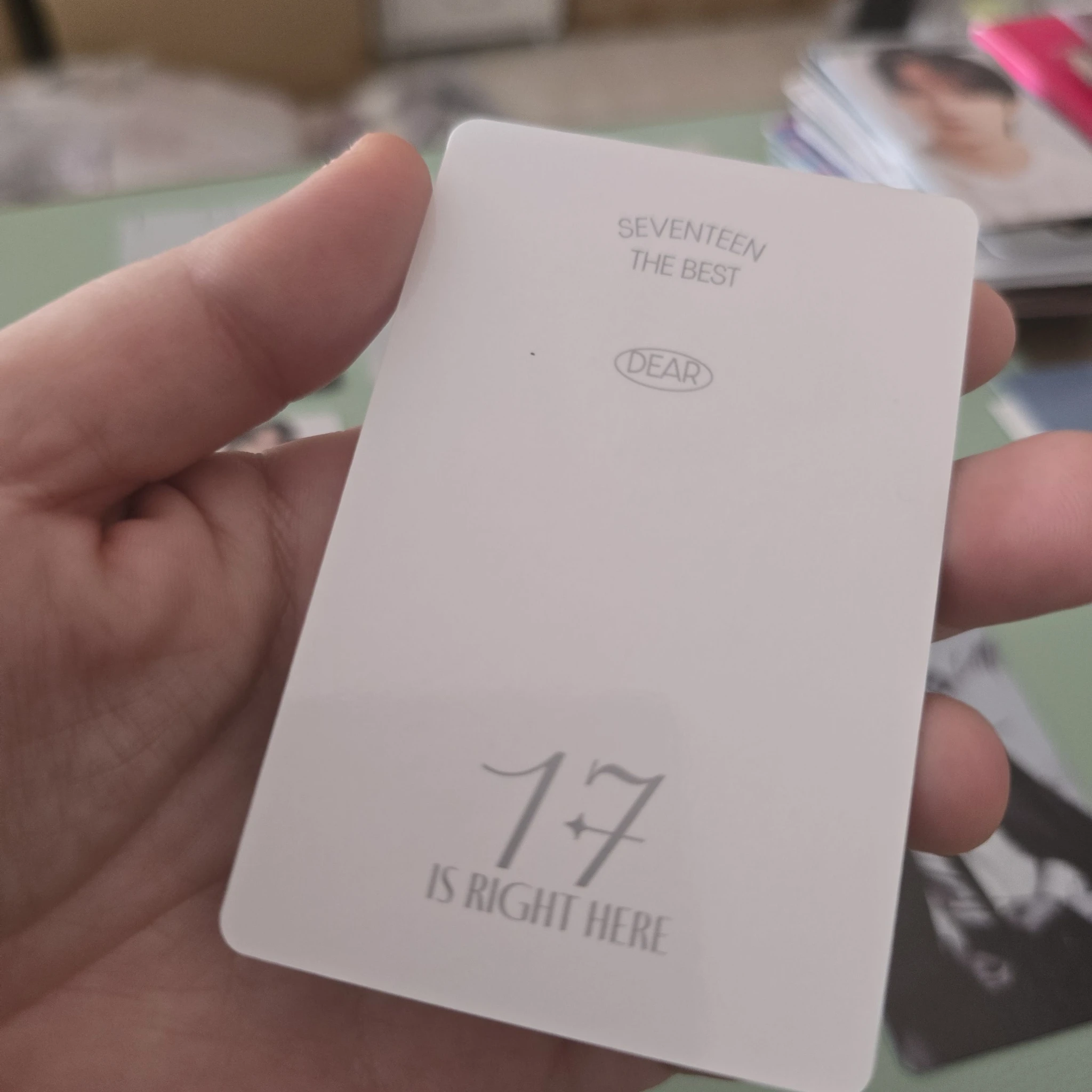 SEVENTEEN Jun SEVENTEEN - Jun - 17 IS RIGHT HERE Album photocard set album photocard carat version listing photo 2