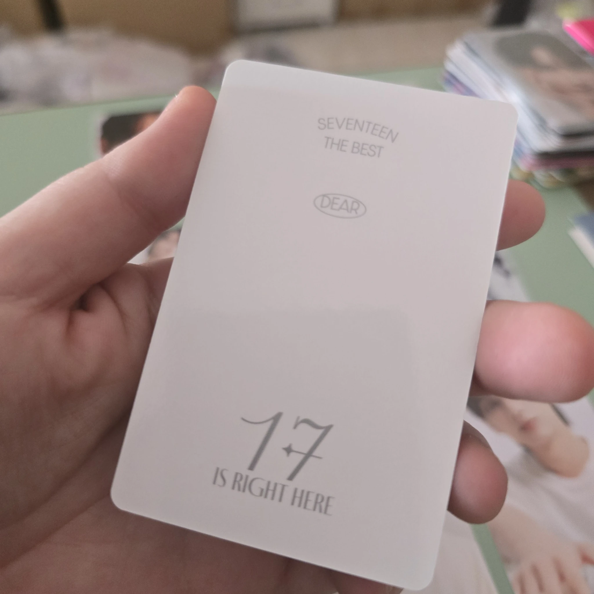 SEVENTEEN Jun SEVENTEEN - Jun - 17 IS RIGHT HERE Album photocard set album photocard carat version listing photo 2