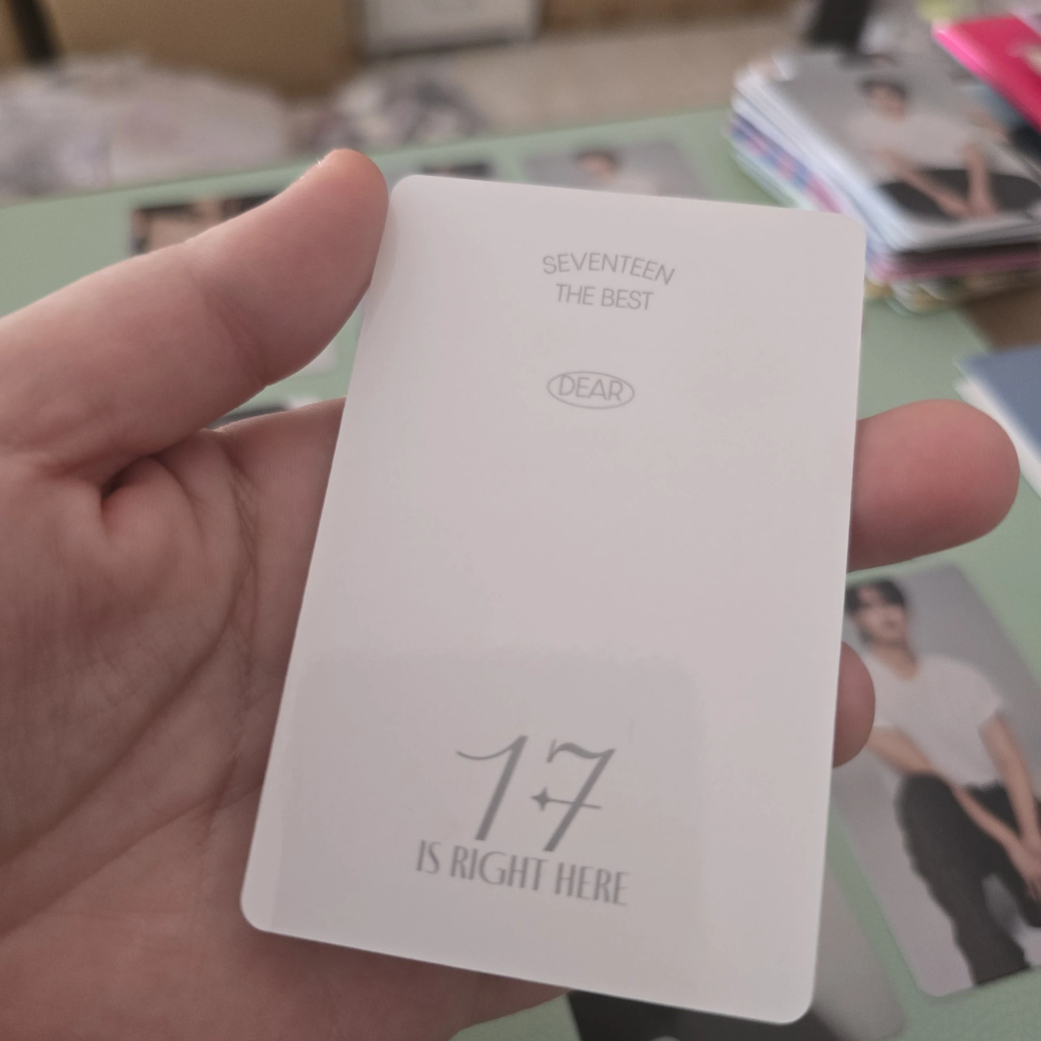 SEVENTEEN Jun SEVENTEEN - Jun - 17 IS RIGHT HERE Album photocard set album photocard carat version listing photo 2