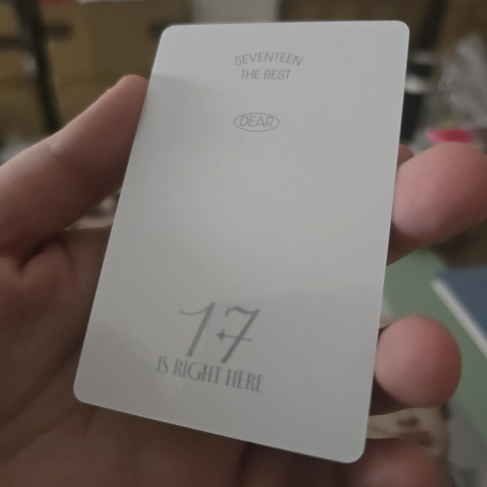 SEVENTEEN Wonwoo SEVENTEEN - Wonwoo - 17 IS RIGHT HERE Album carat version dear version photocard set listing photo 2