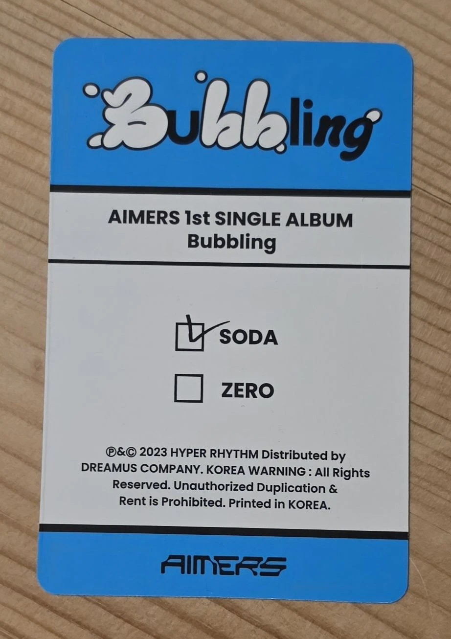AIMERS Seunghyun AIMERS - Seunghyun - Bubbling Album album photocard listing photo 2