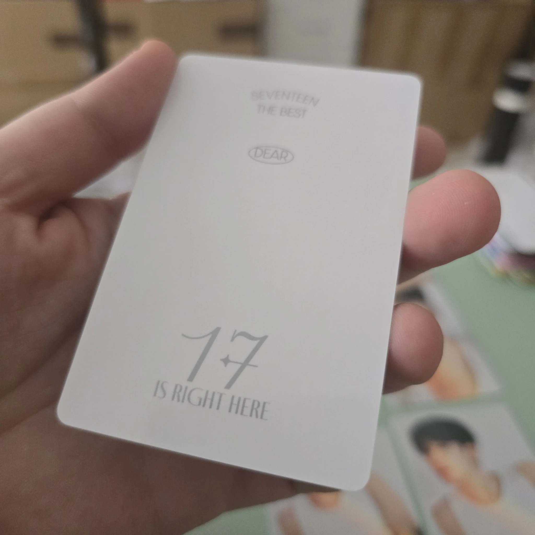 SEVENTEEN Wonwoo SEVENTEEN - Wonwoo - 17 IS RIGHT HERE Album carat version dear version photocard set listing photo 2